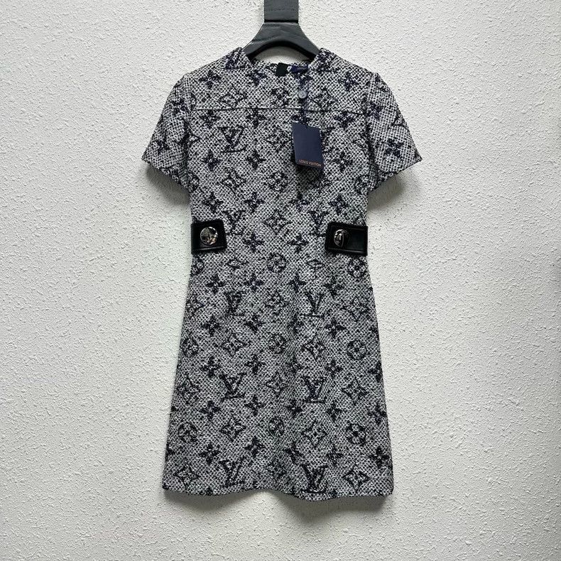 Louis Vuitton Louis Vuitton FW24 Floral Full Print Knit Half Zip Dress 25 Size XXS / US 00 / IT 34 - 1 Thumbnail