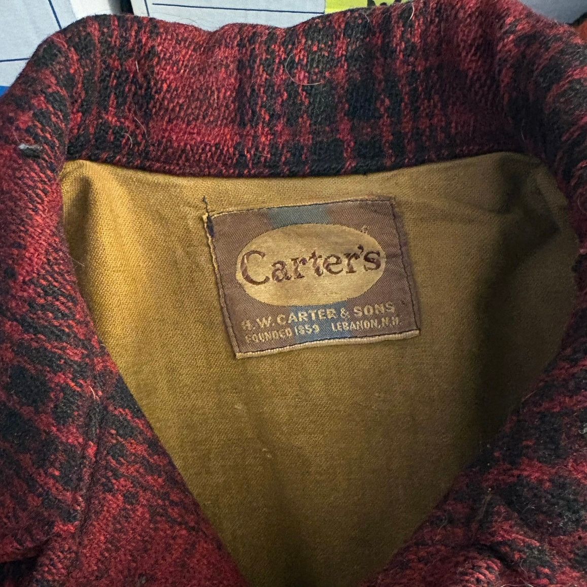 Carter's H W Carter & Sons Vintage Buffalo Plaid Coat Size Large Size US L / EU 52-54 / 3 - 2 Thumbnail