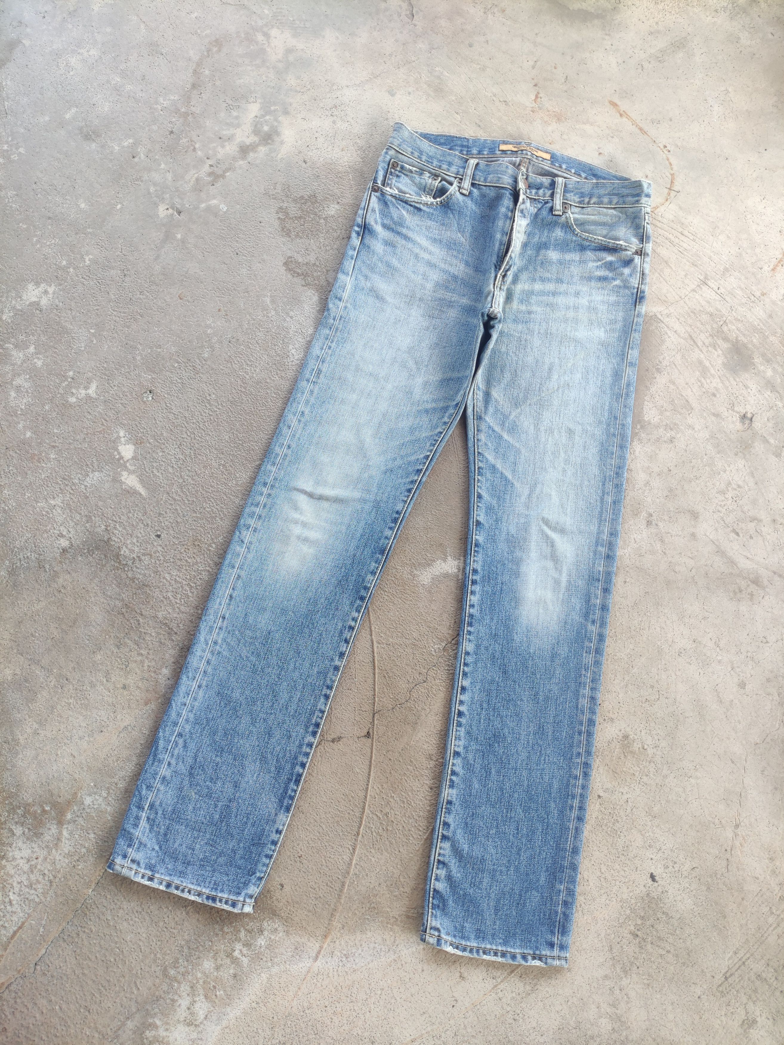 Japanese Brand Vintage Japanese Jean Distressed Faded Denim Pants Size US 33 - 2 Thumbnail