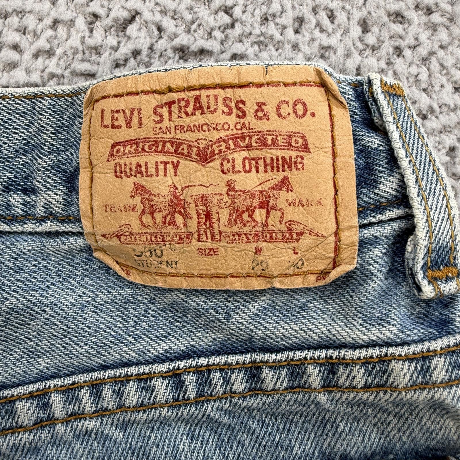 Levi's Vintage Levis 550 Distressed Denim Cutoff Jean Shorts Y2K 29 Size 29" - 4 Thumbnail