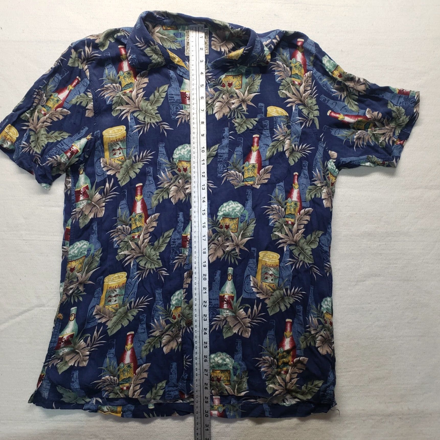 Vintage VINTAGE Steve & Barry's Hawaiian Shirt Blue Floral Beach Aloha Palms Adult Men's L Large Shirt Mens Blue Floral Hawaiian Theme 90s Size US L / EU 52-54 / 3 - 6 Thumbnail