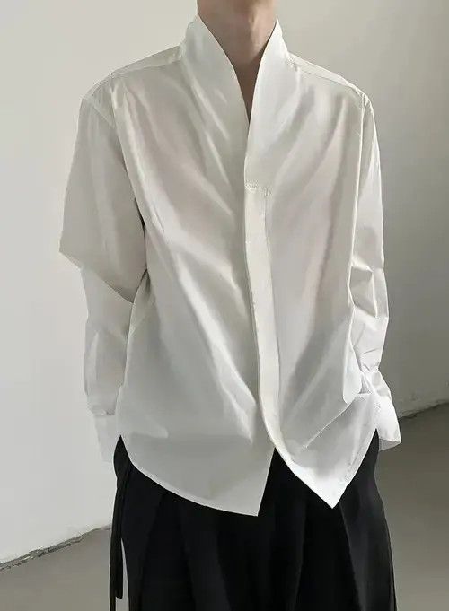 VIBE Korean fashion retro cleanfit shirt Size US XL / EU 56 / 4 - 1 Thumbnail