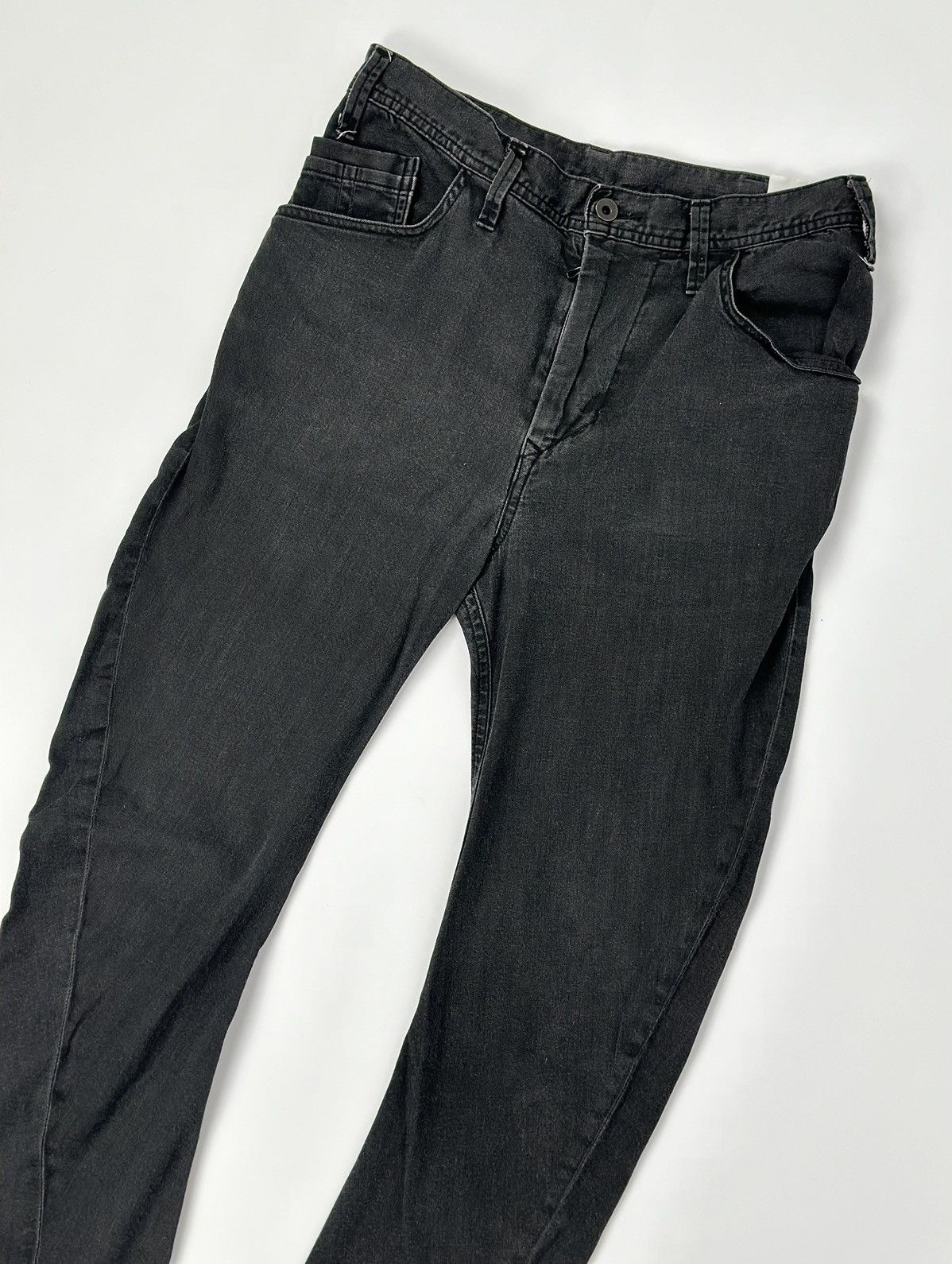 Julius Julius S/S18 Banana Curved 6oz Stretch Denim in Washed Black Size US 30 / EU 46 - 3 Thumbnail