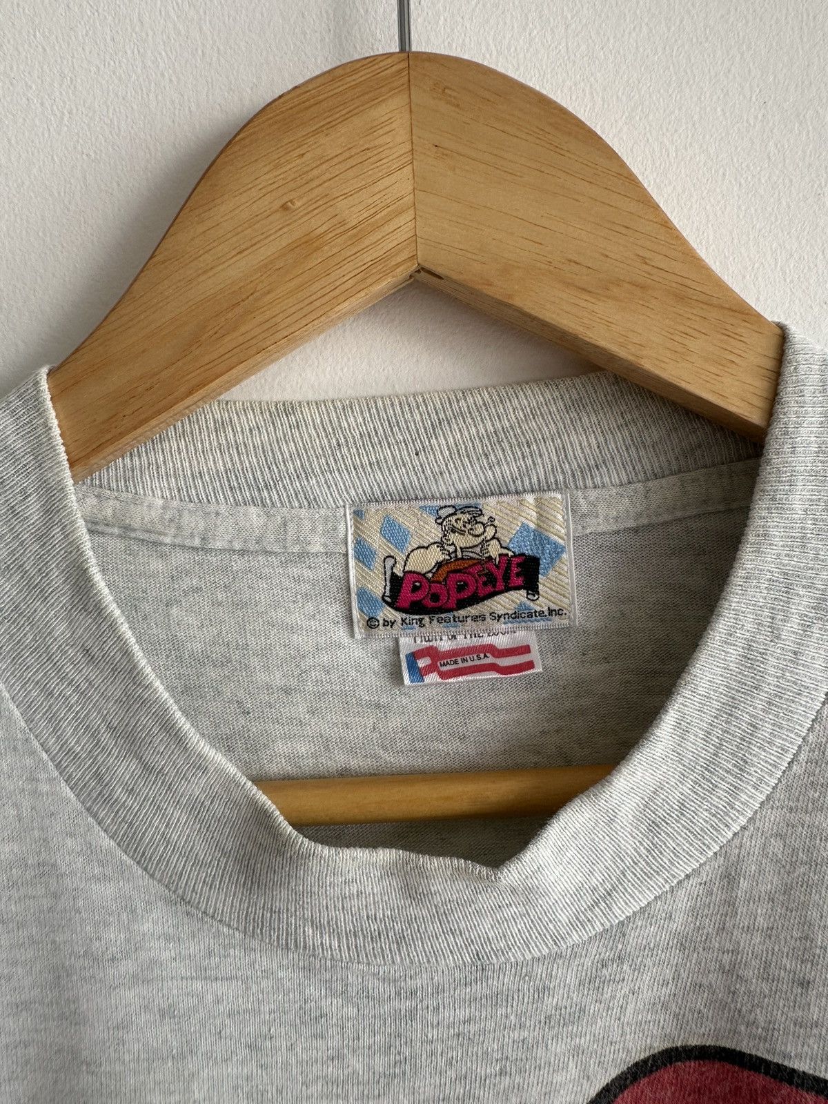 Cartoon Network × Vintage Vintage 90’s Popeye Cartoon USA single stitch Tee Size US L / EU 52-54 / 3 - 4 Thumbnail