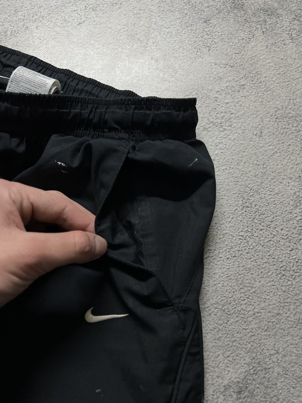 Nike × Vintage Vintage Y2K Nike Nylon Mini Swoosh Faded Pants 00’s Size US 32 / EU 48 - 7 Thumbnail