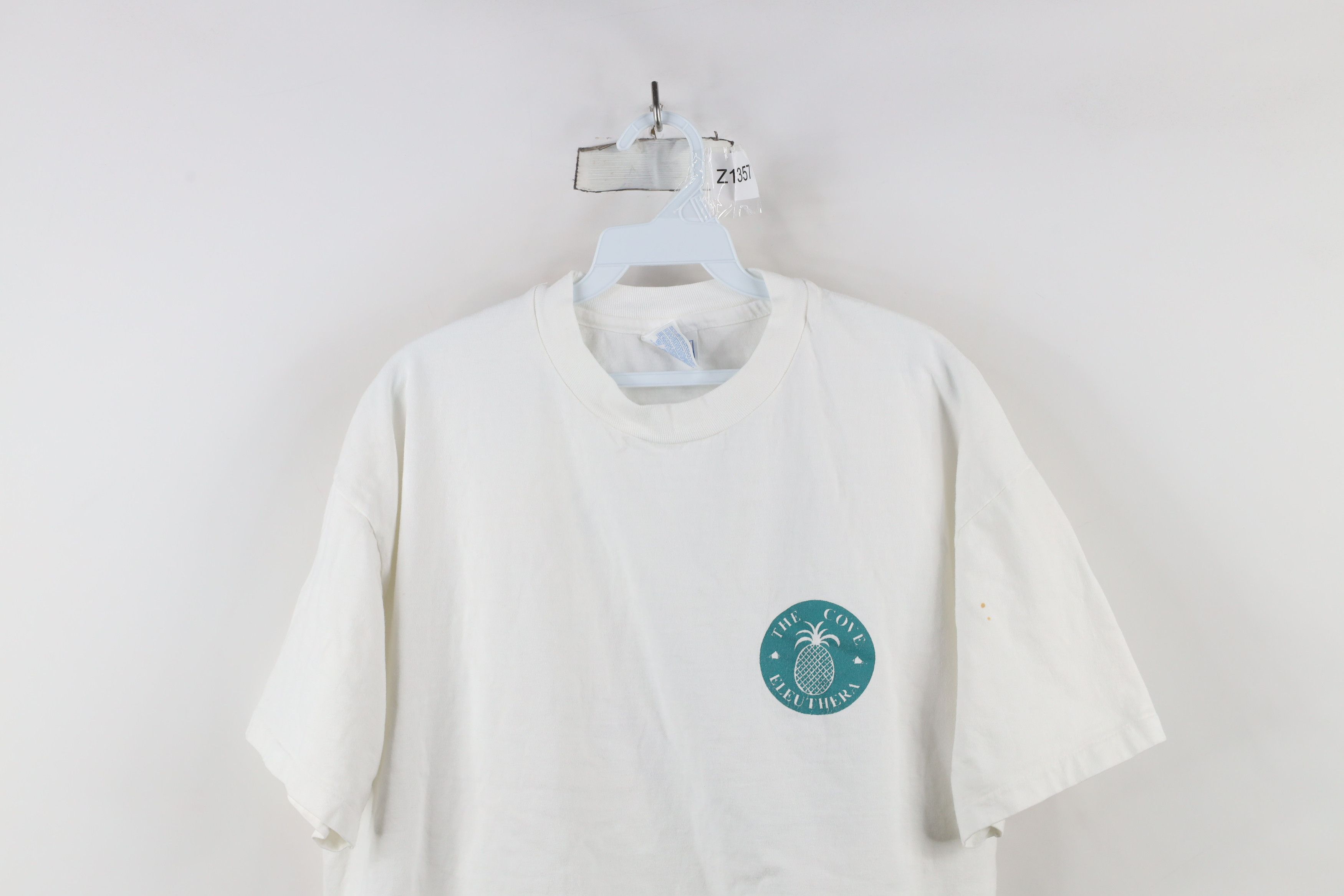 Vintage Vintage 90s Cove Eleuthera Bahamas Pineapple T-Shirt White Size US XL / EU 56 / 4 - 2 Thumbnail