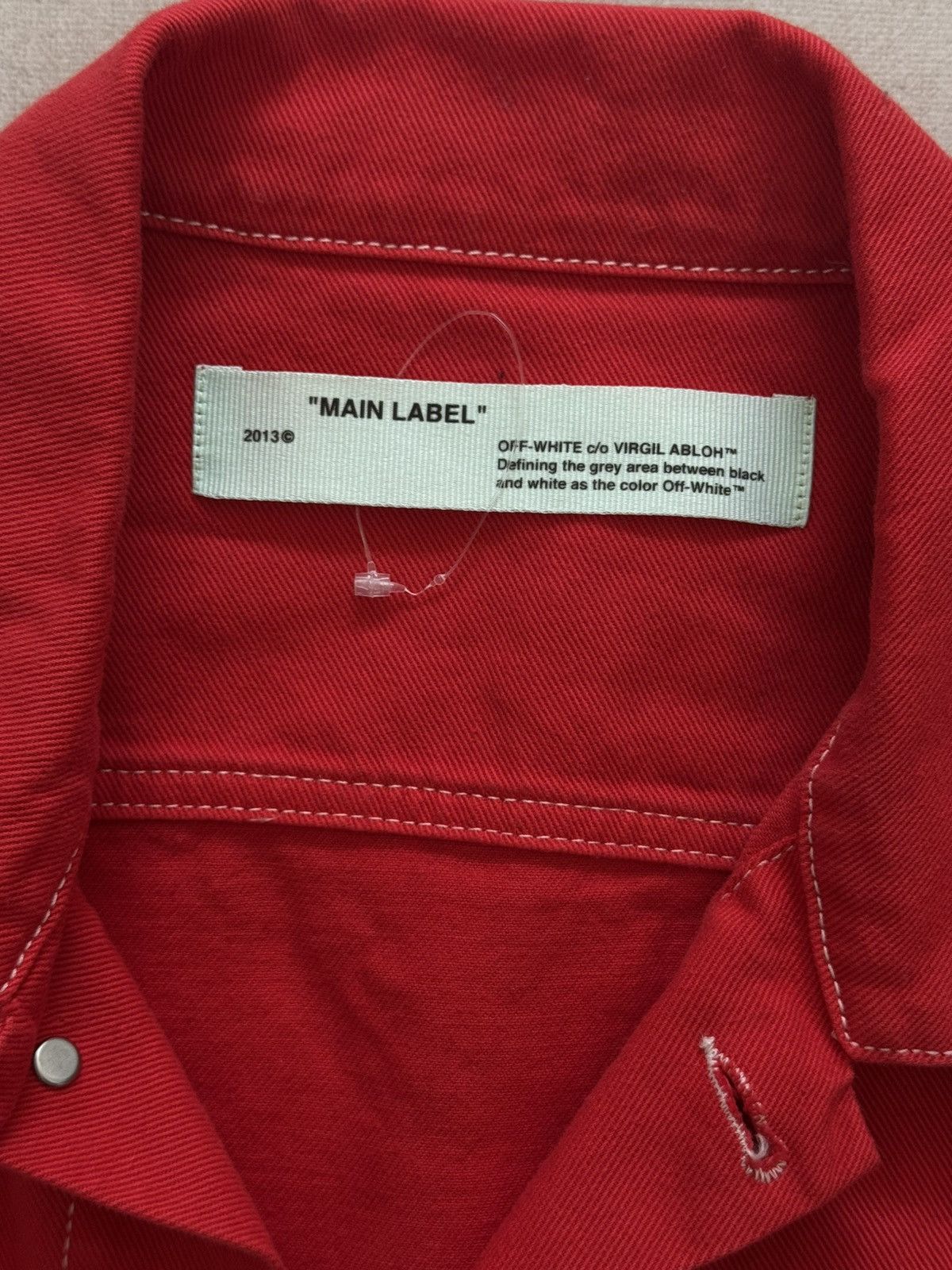 Off-White Off-White Red Denim Jacket Blue Skull Graphic Back Size US S / EU 44-46 / 1 - 4 Thumbnail