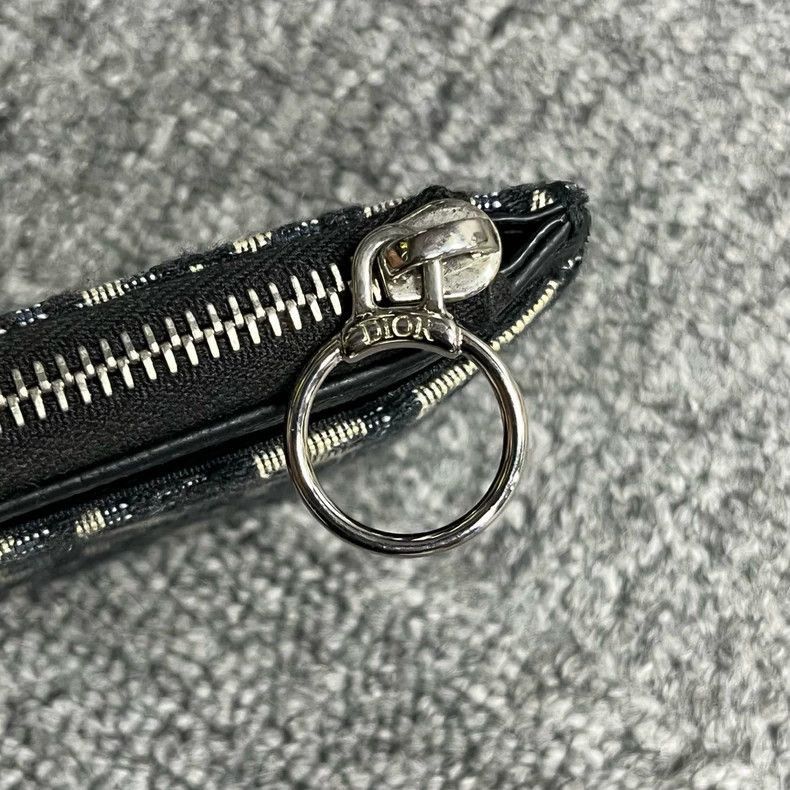 Dior Dior Dior Classic Blue Black Leather Wallet-2507 Size ONE SIZE - 3 Thumbnail