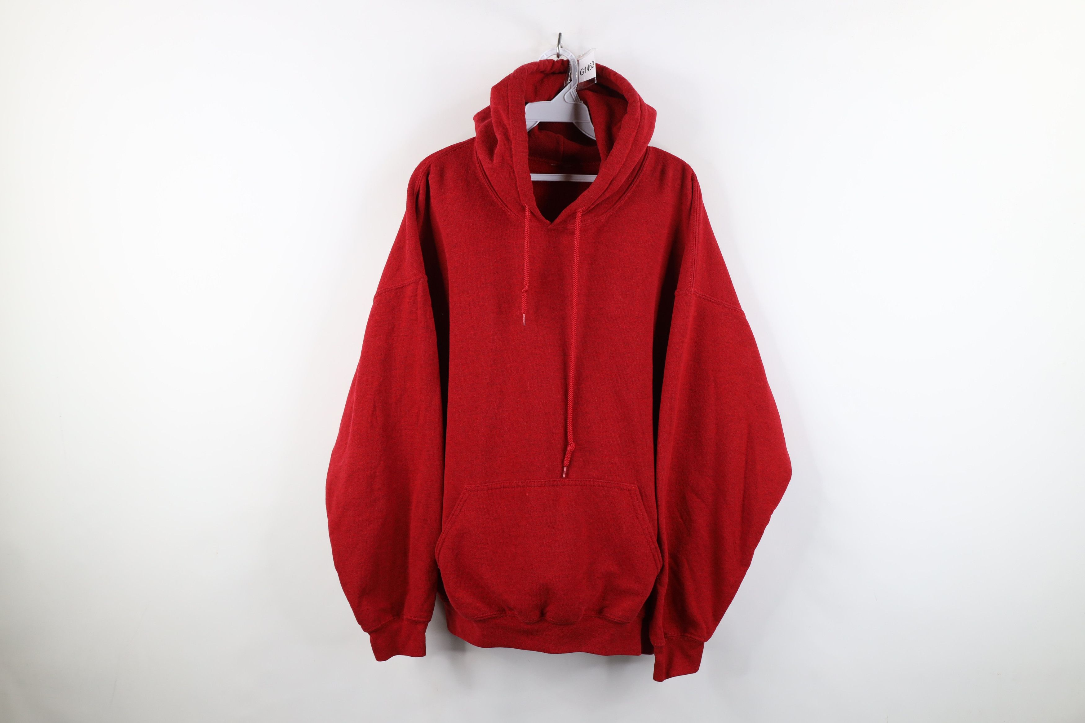 Vintage Vintage 90s Y2K Streetwear Hoodie Sweatshirt Heather Red Size US XXL / EU 58 / 5 - 1 Thumbnail