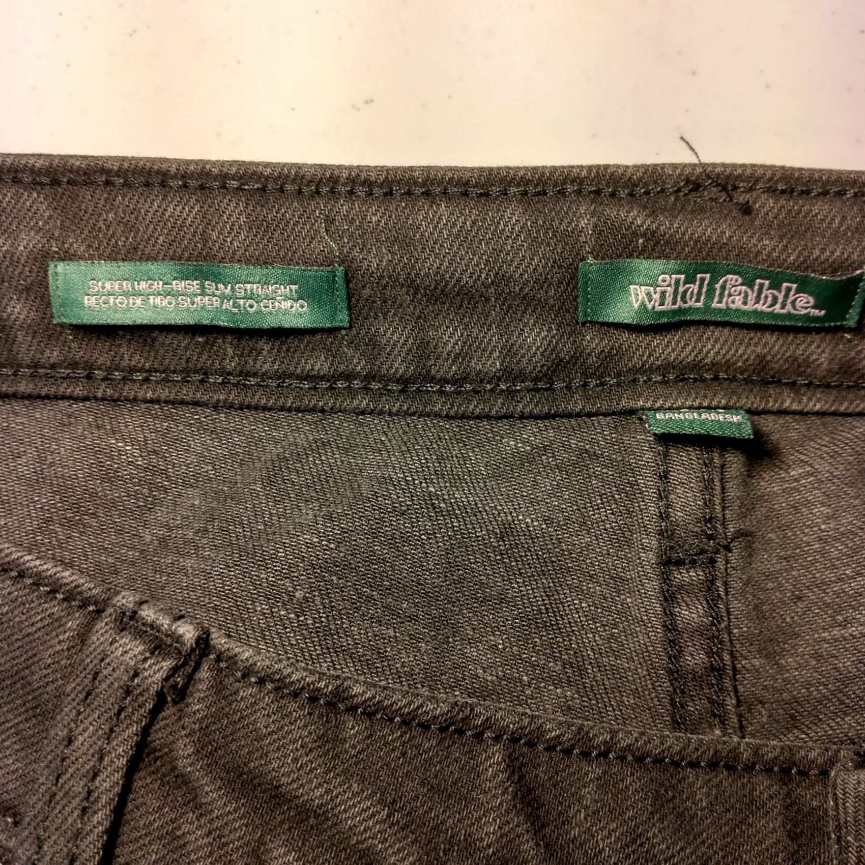 Vintage Wild Fable Women Jeans 18 High Rise Slim Black Distressed Denim Size 40" / US 18 - 6 Thumbnail