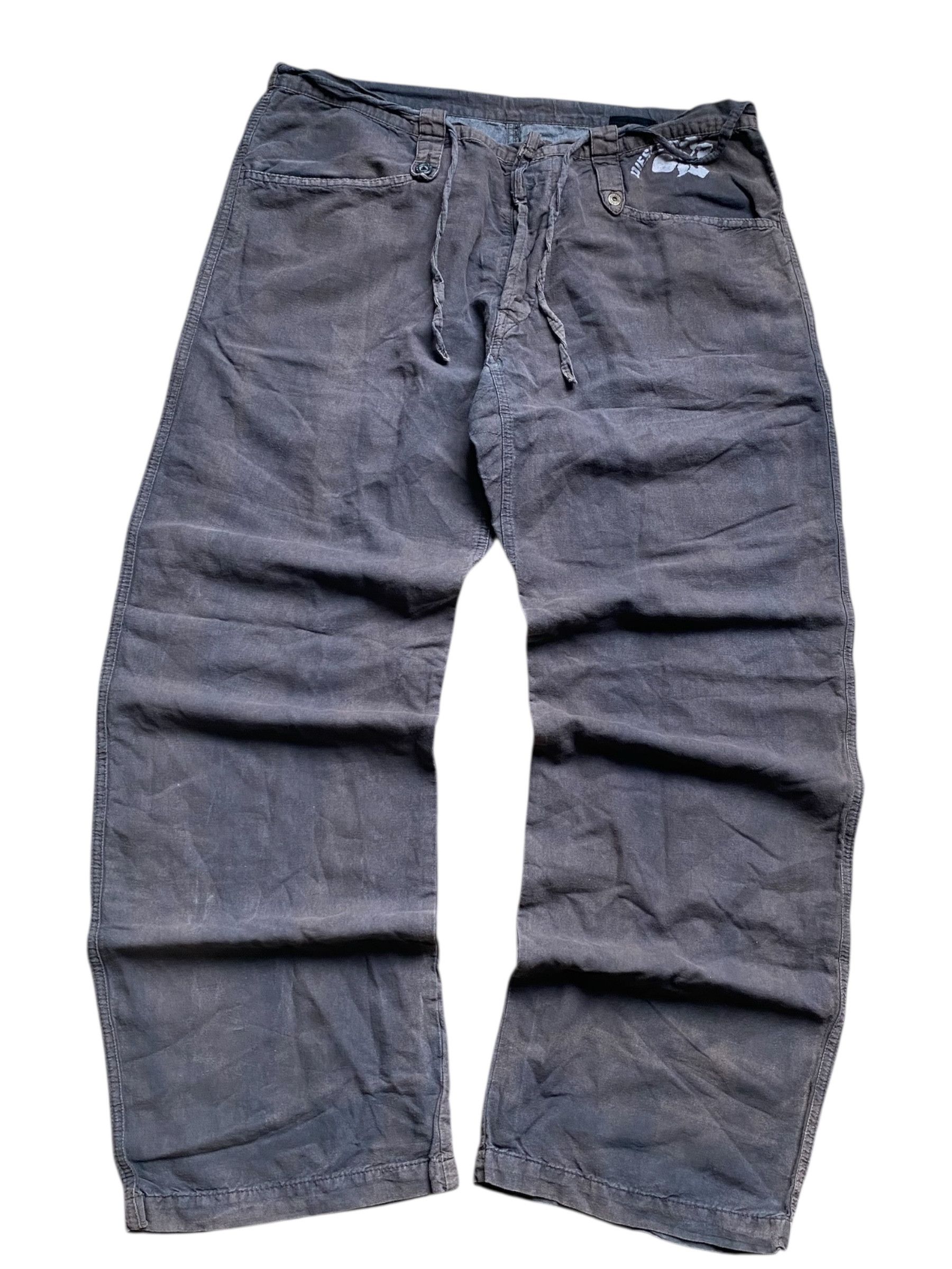 Diesel Diesel Brown Cotton Pants Size 34 Faded Vintage Y2K Wide Fit Size US 34 / EU 50 - 1 Thumbnail