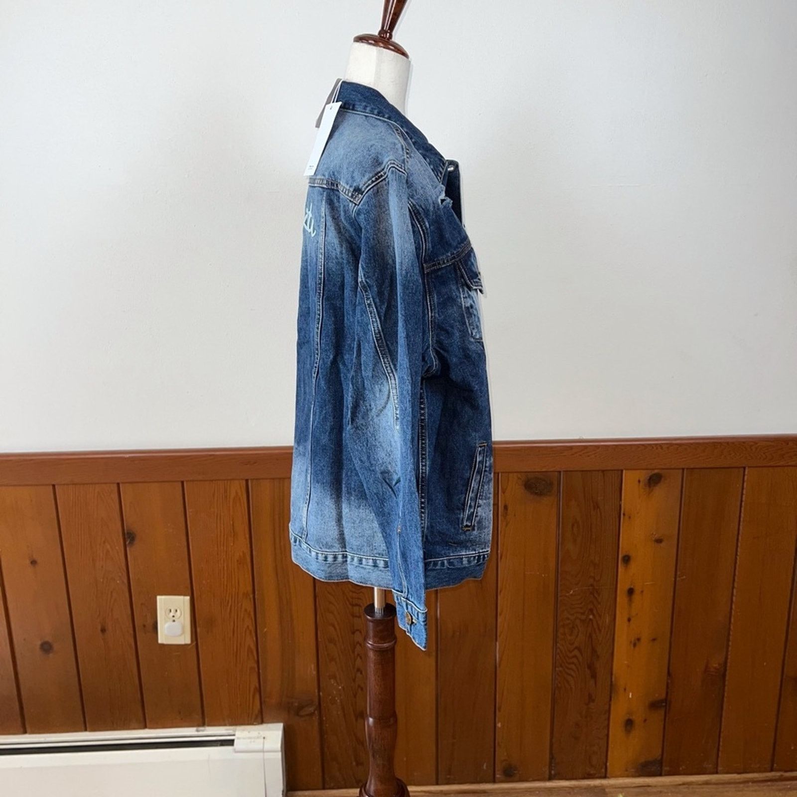 Free People Funky New Free People x Sandrine Rose L’artiste Denim Jacket Size M / US 6-8 / IT 42-44 - 6 Thumbnail