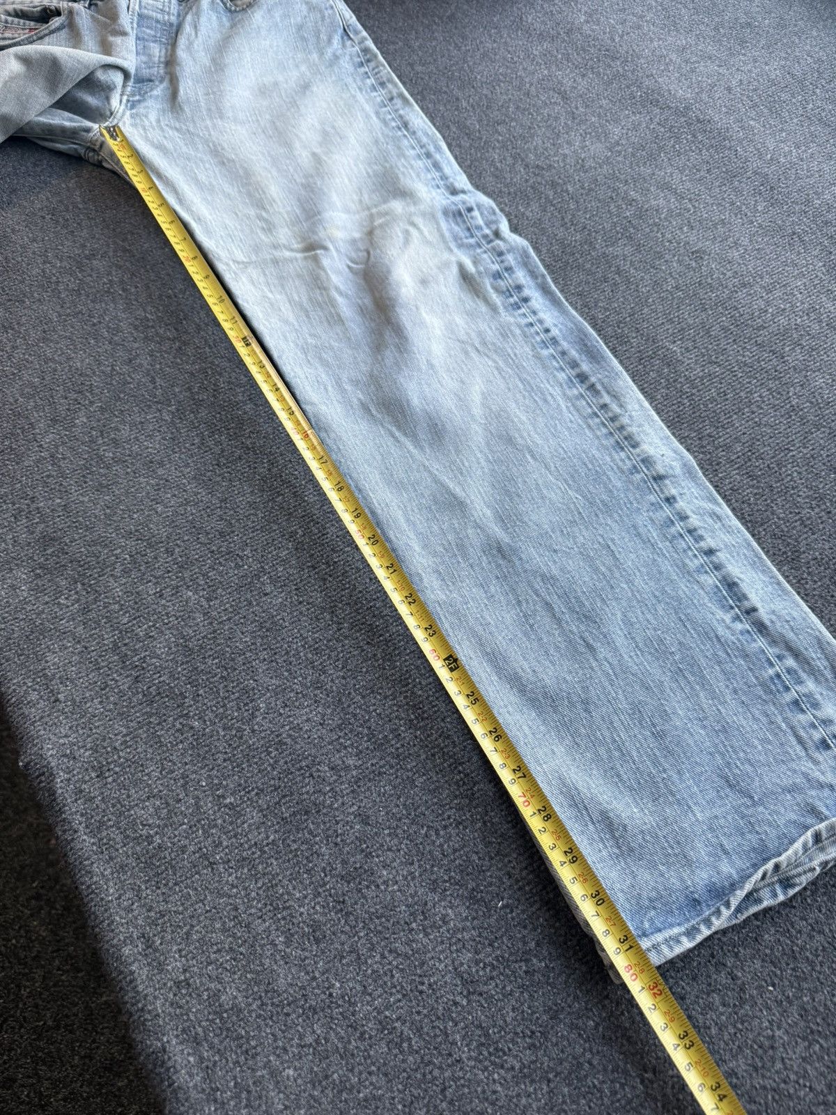 Diesel Vintage Retro Diesel Industry Jeans Made in Italy Light Wash Size US 31 - 21 Thumbnail