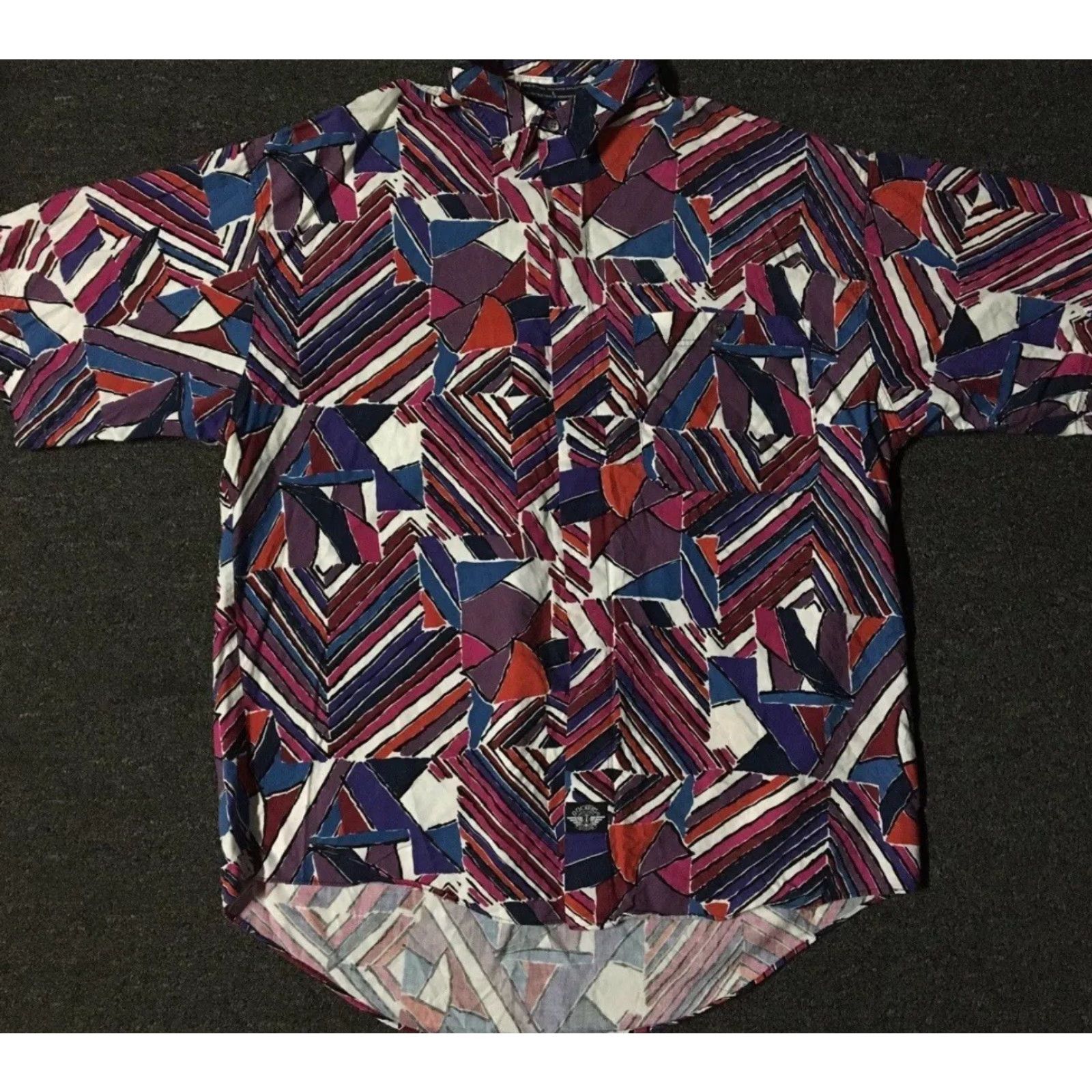 Dockers Vtg 90s Dockers Abstract Art AOP Shirt L Beach Vaporwave Surf Skate Grunge OP Shirt Size US L / EU 52-54 / 3 - 2 Thumbnail