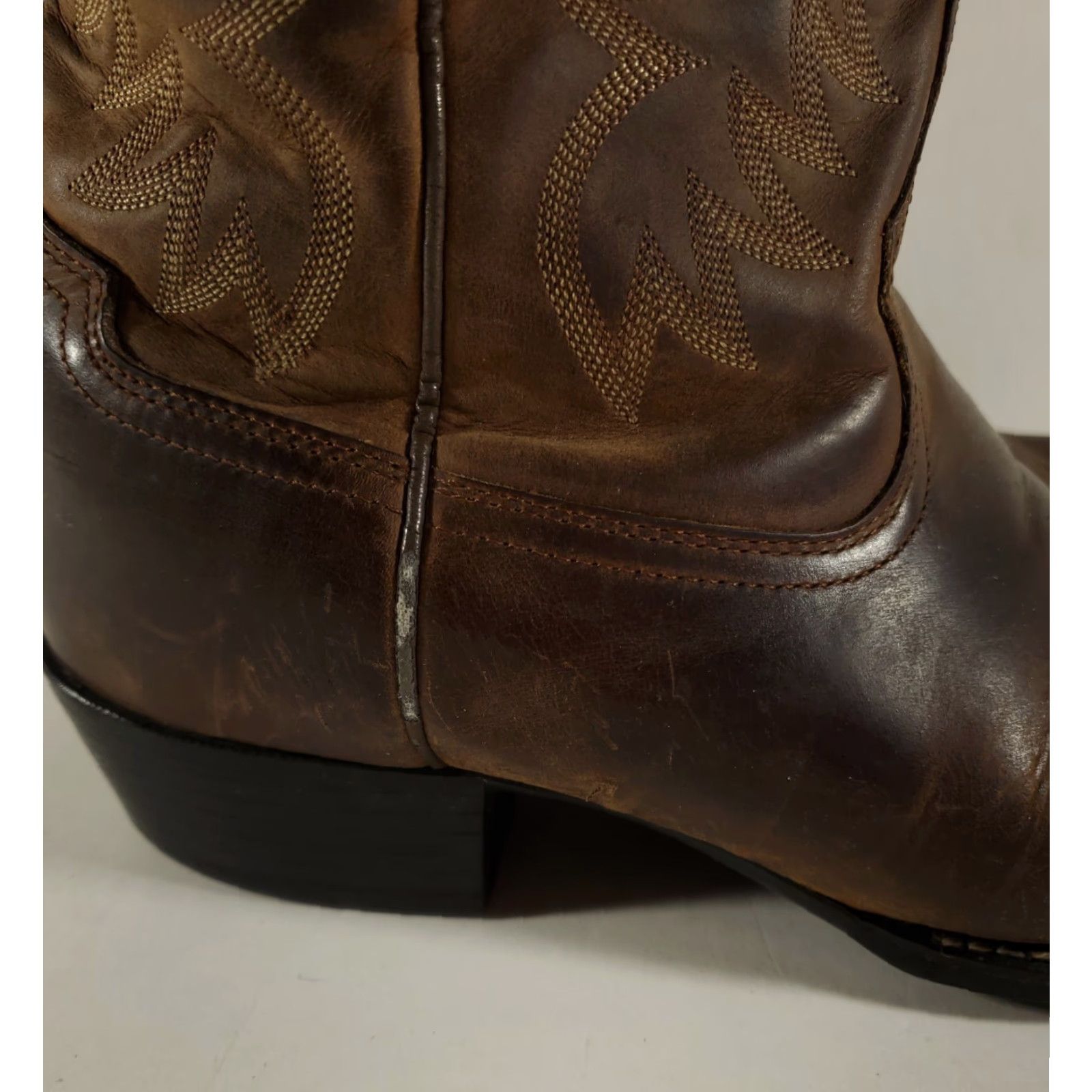 Ariat Ariat Heritage R Toe Western Leather Boots Distressed Brown Mens 10.5 EE Size US 11 / EU 44 - 6 Thumbnail
