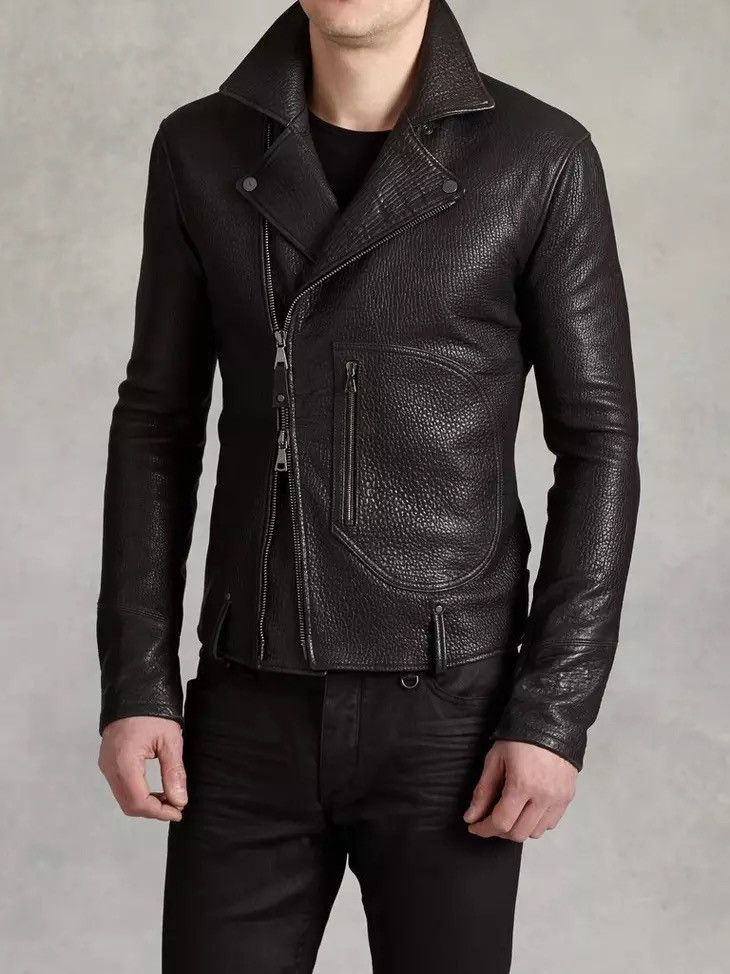John Varvatos Biker Jacket With Zip Patch Pocket. EU 48 Size US M / EU 48-50 / 2 - 12 Thumbnail