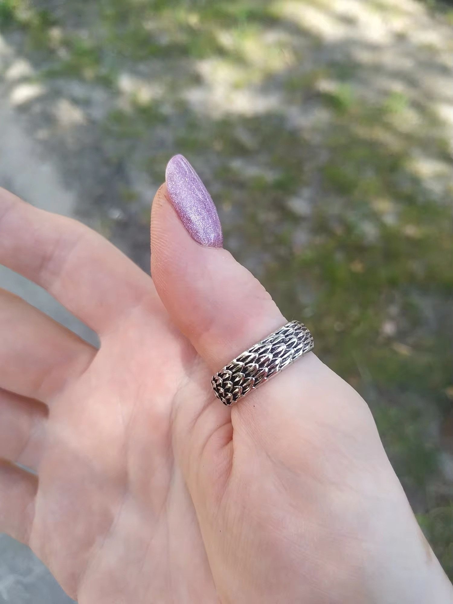 Designer × Japanese Brand Dragon Scale Adjustable Ring Size ONE SIZE - 5 Thumbnail