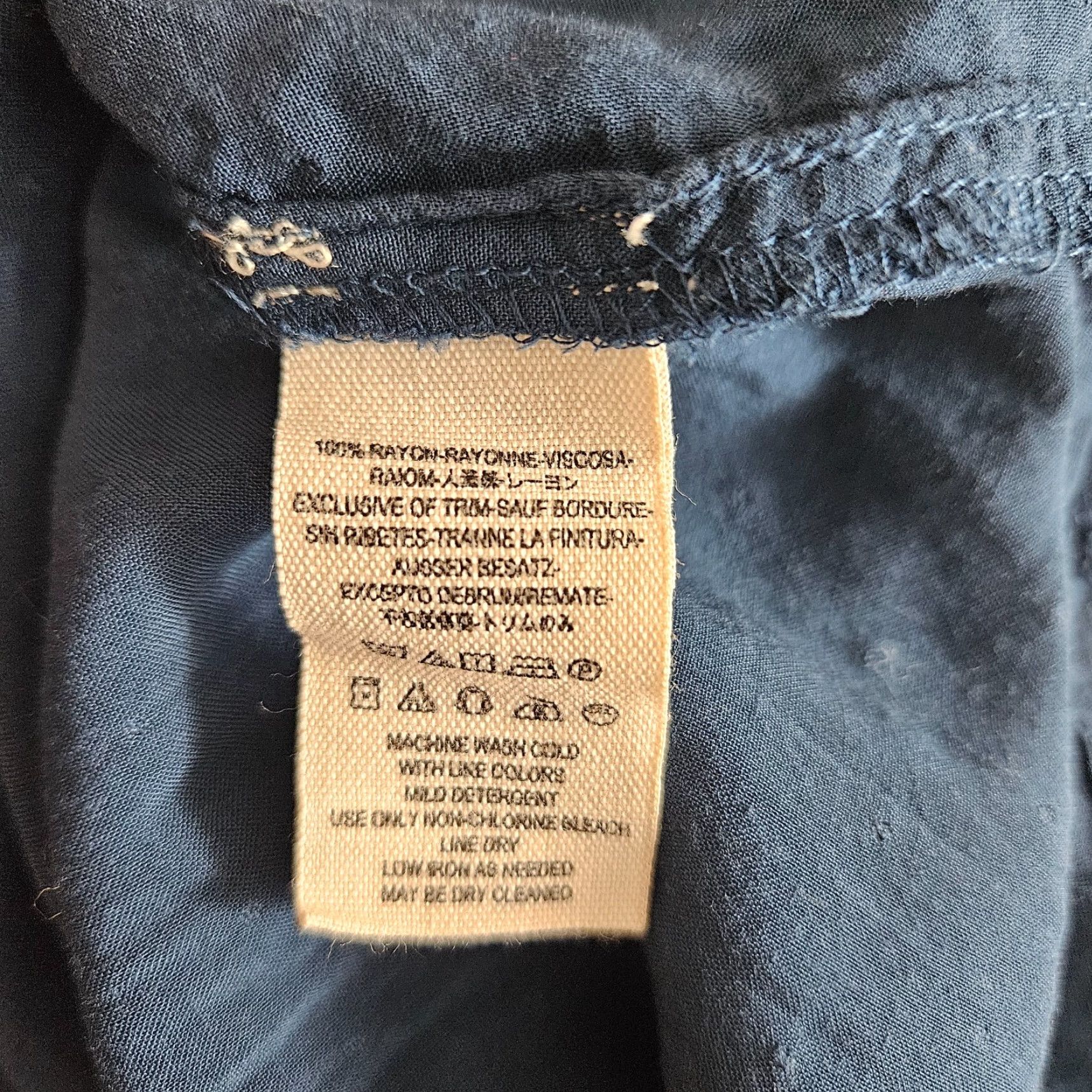 Free People Free People Button-Up Top XS Womens Blue Rayon Long Sleeve - NS? Size XS / US 0-2 / IT 36-38 - 4 Thumbnail