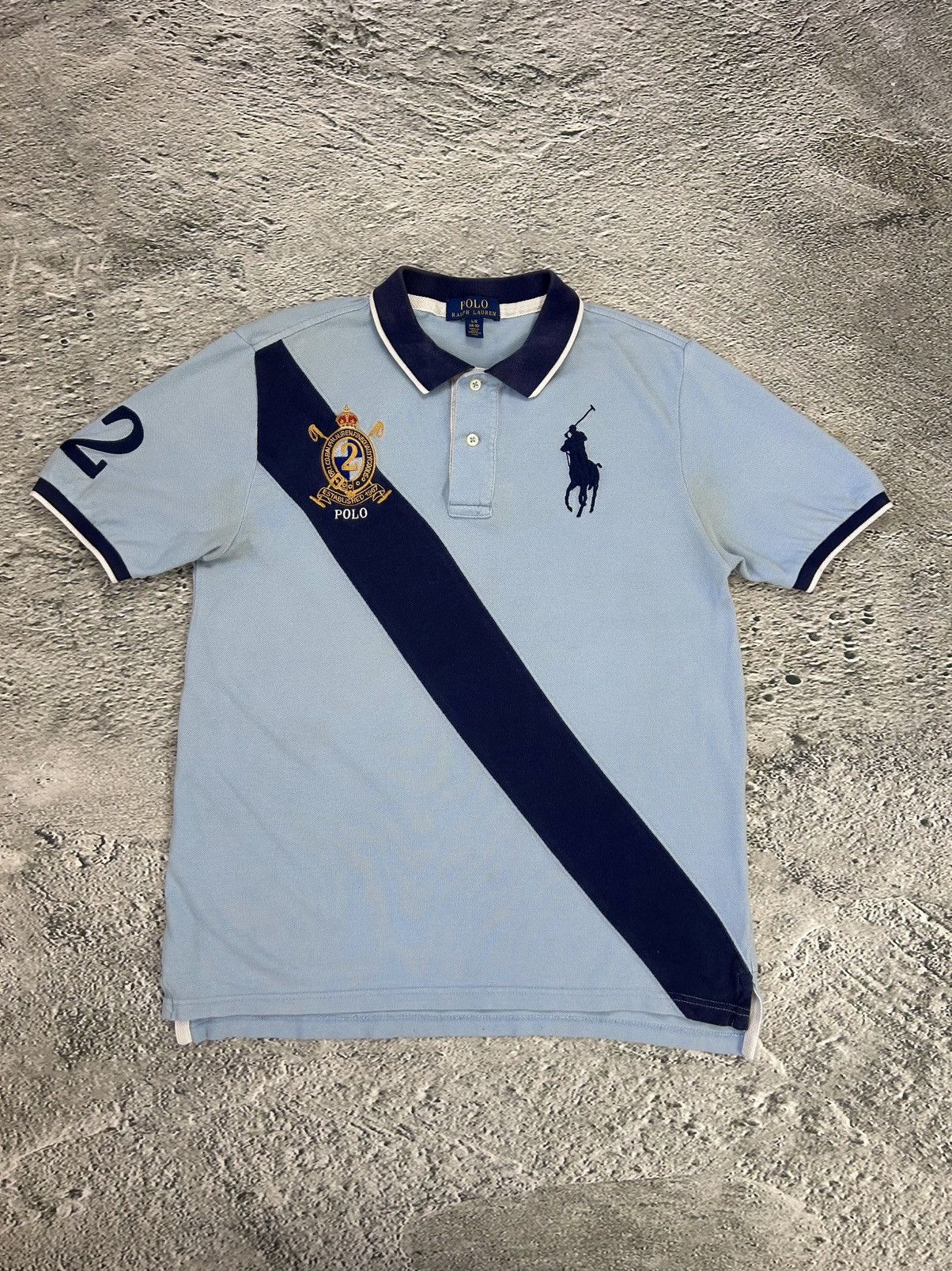 Ralph Lauren Chief Keef Polo Ralph Lauren T-shirt vintage baby blue navy Size US S / EU 44-46 / 1 - 1 Thumbnail