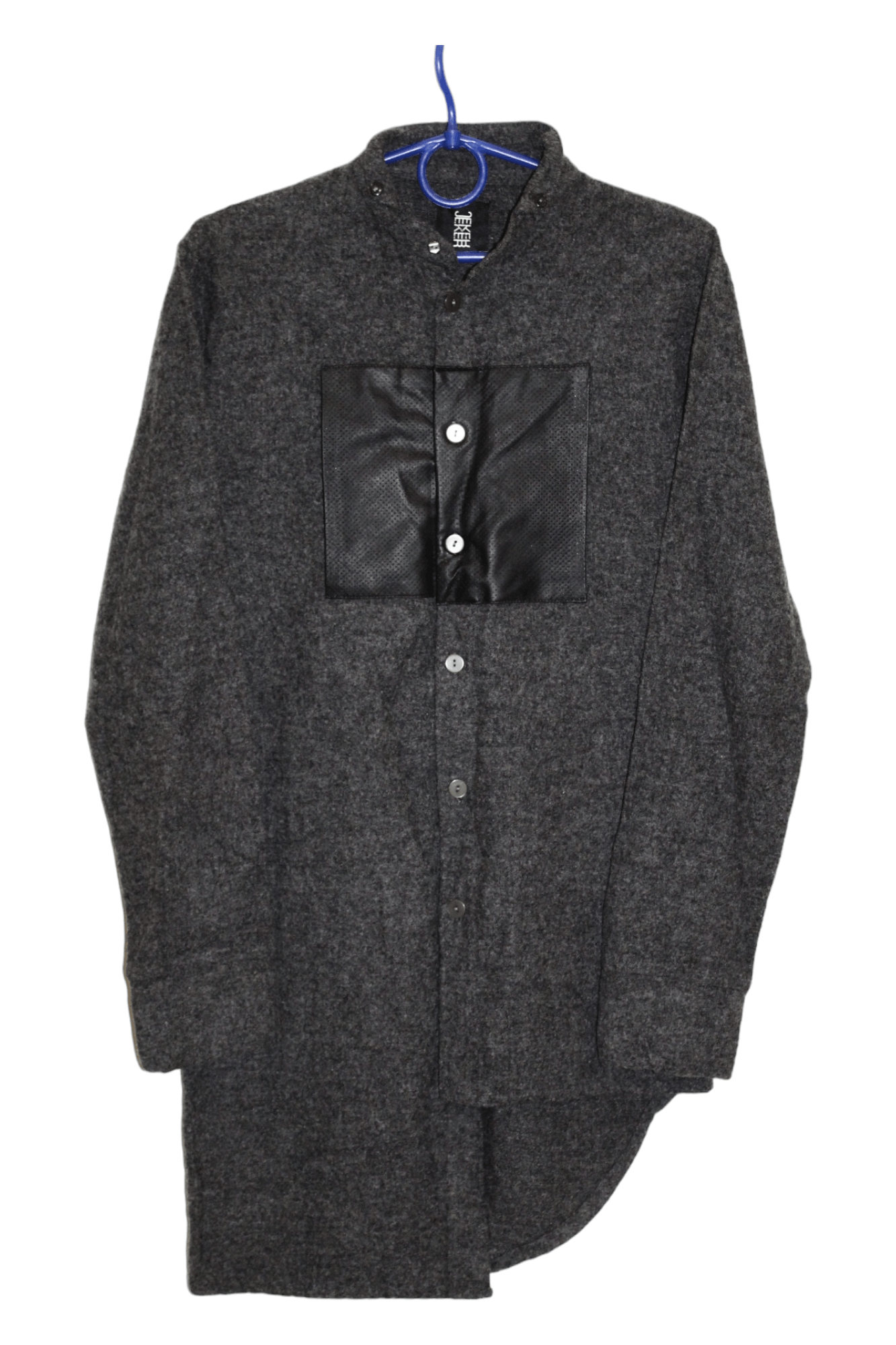 Japanese Brand 💥JEKERxJEKER Zurich Asymmetric hybrid Wool overshirt Size US M / EU 48-50 / 2 - 1 Thumbnail