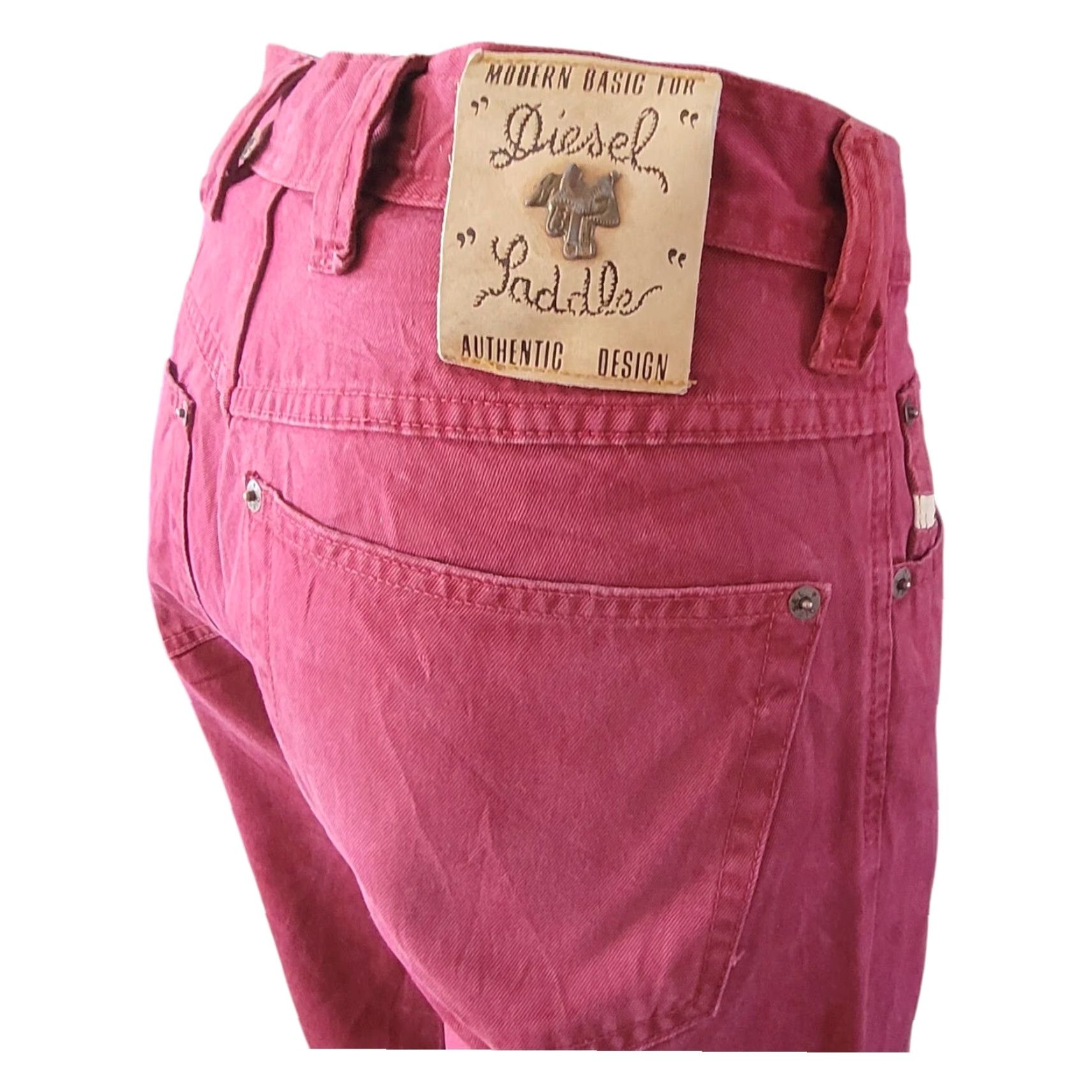 Diesel Diesel Saddle Vintage Red Jeans – W28 L29 – Italy | Women | Regular | Jeans | Red | 28x29 | Saddle Series | Vintage | 90s? Size 28" / US 6 / IT 42 - 6 Thumbnail