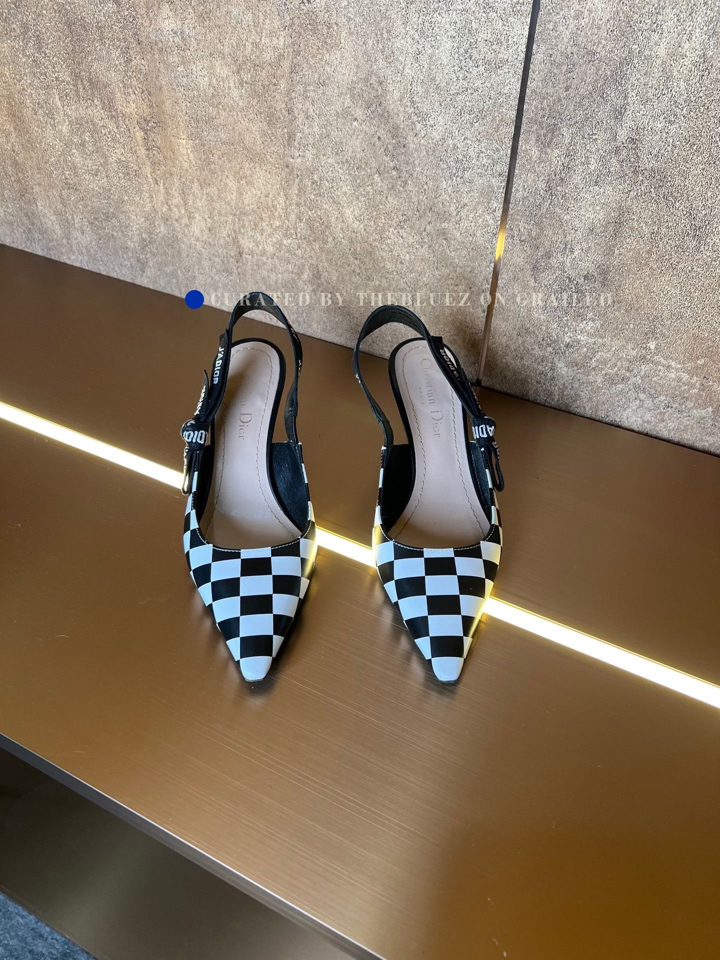 Dior Dior Checkered Kitten Heel Heels Size US 4.5 / IT 34.5 - 1 Thumbnail