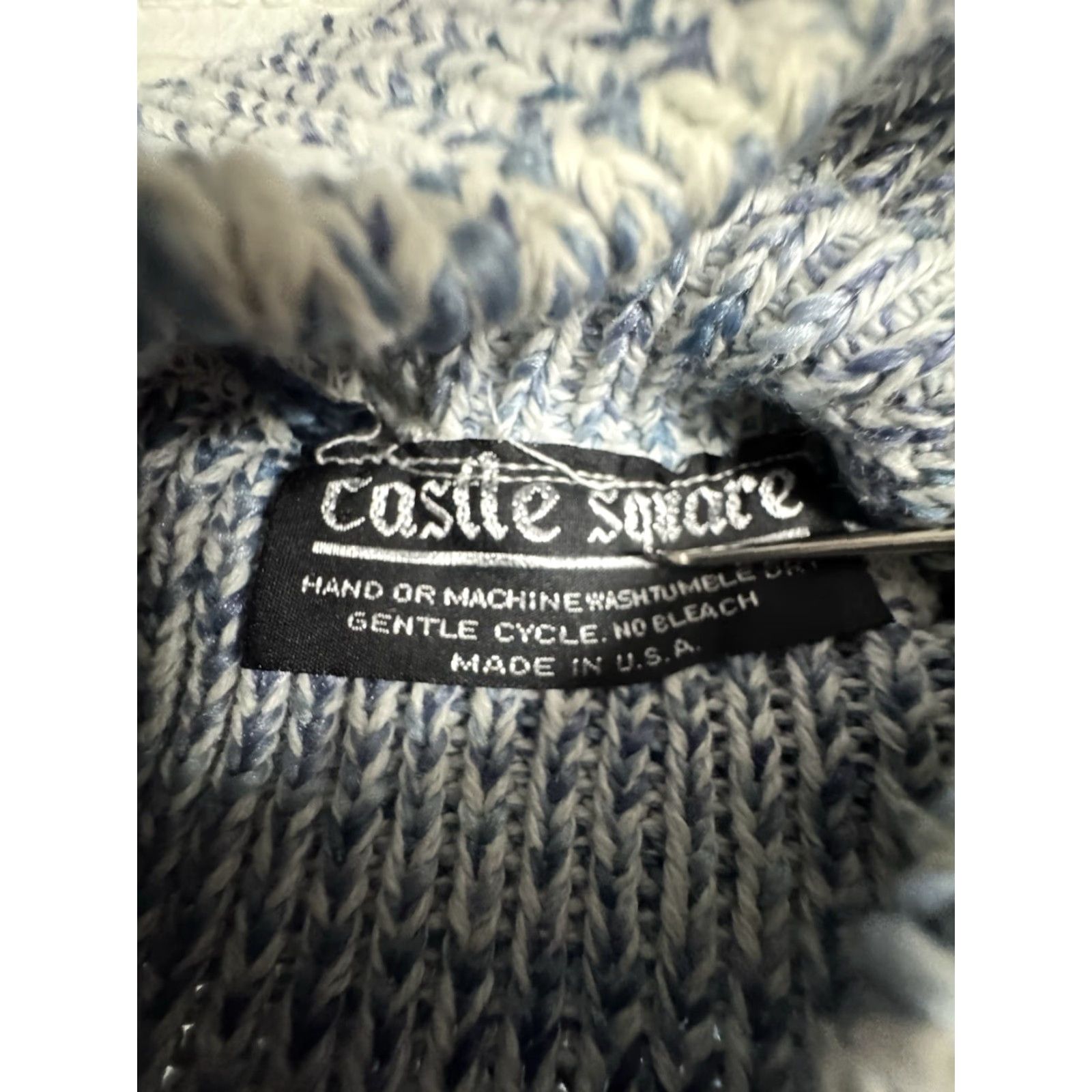 Vintage VINTAGE Blue Cable-Knit Pullover Sweater L Unisex Womens XS? Size L / US 10 / IT 46 - 3 Thumbnail
