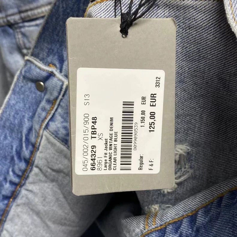 Balenciaga Balenciaga Light Blue Denim Jacket-2506 Size US XS / EU 42 / 0 - 6 Thumbnail
