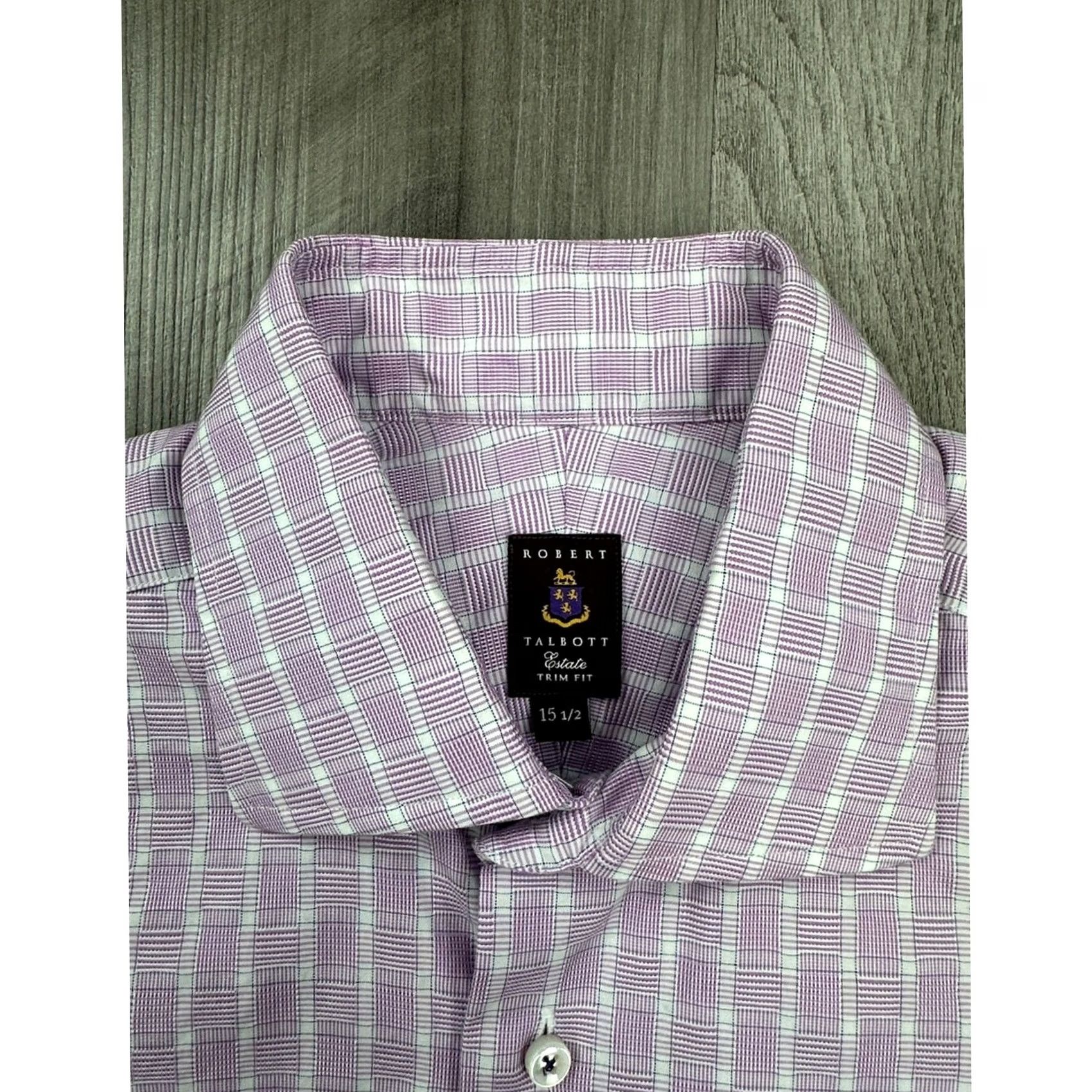 Robert Talbott Robert Talbott Estate Plaid Long Sleeve Button Down Shirt Mens M 15.5 Purple Navy White Size US M / EU 48-50 / 2 - 5 Thumbnail