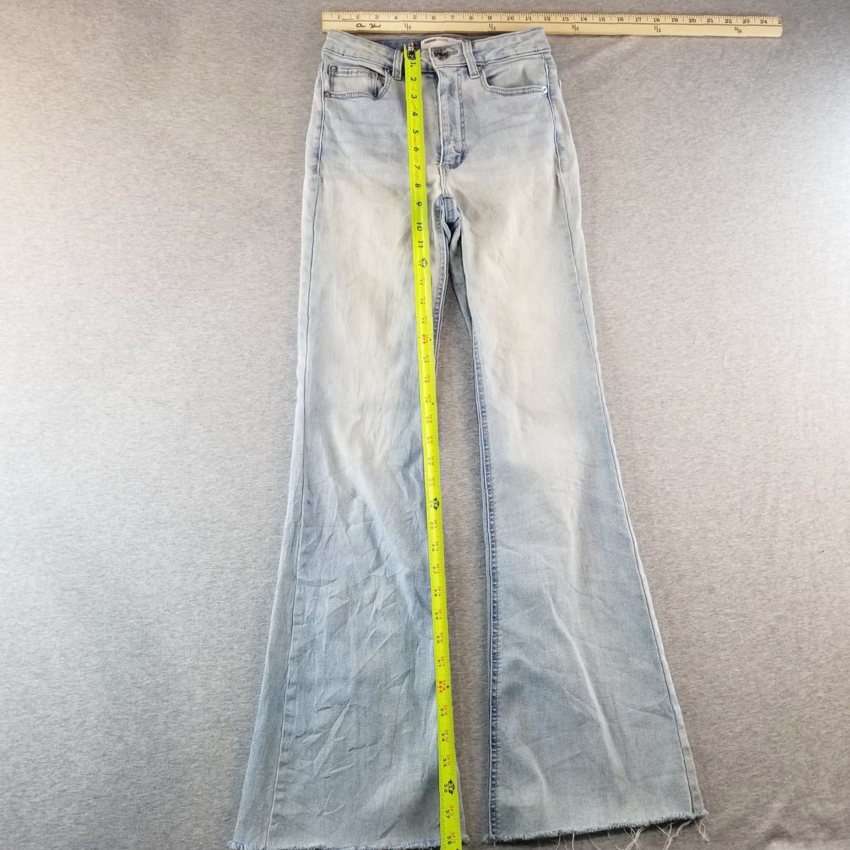 Garage Jeans Womens 00/23 Flare Light Wash Denim Jeans - Blue - Casual Indie Stylish Vintage?