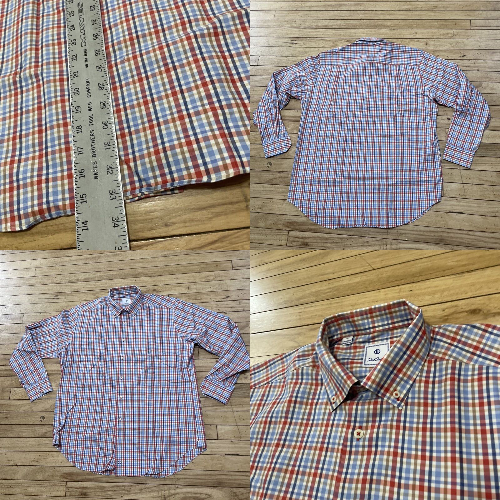 David Donahue VINTAGE David Donahue Button Shirt Men XL Plaid Business Preppy Oxford Shirt Size US XL / EU 56 / 4 - 9 Thumbnail