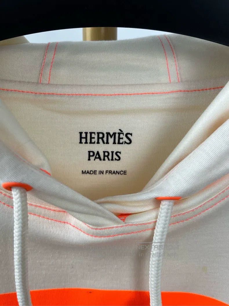 Hermes Hermes Beige Printed Hooded Long Sleeve Dress Size XXS / US 00 / IT 34 - 4 Thumbnail