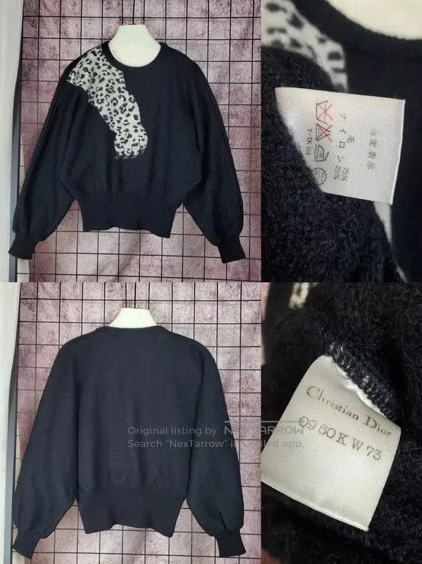 Dior Dior Black Wool Blend Cartoon Sweater for Women . Size M / US 6-8 / IT 42-44 - 2 Thumbnail