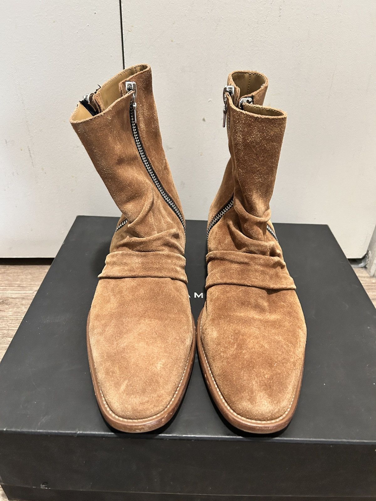 AMIRI stack boots スエードサイドジップブーツ AMIRI | SUEDE STACK BOOTS