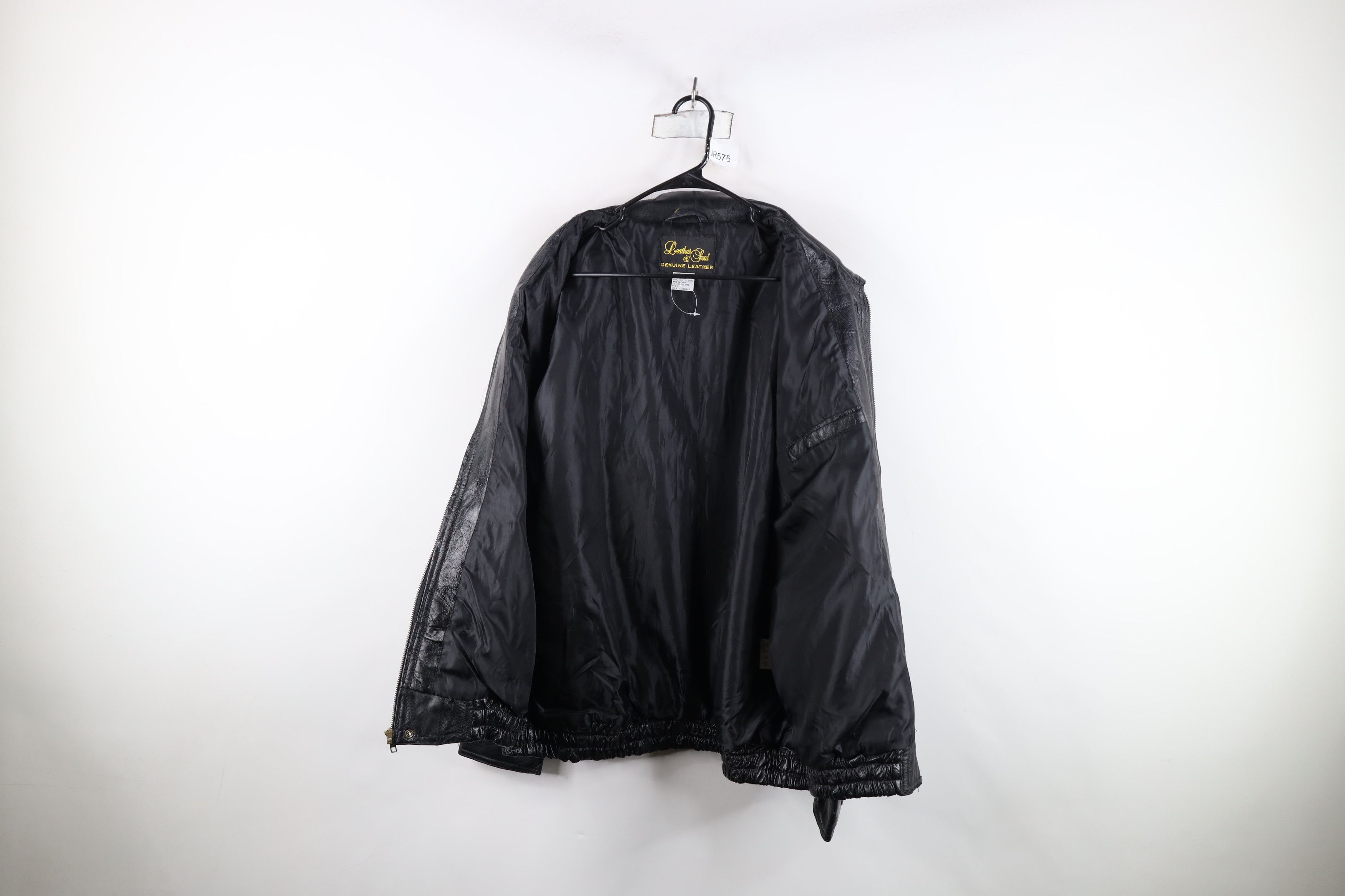 Vintage Vintage 90s Streetwear Patchwork Leather Bomber Jacket Black Size US XL / EU 56 / 4 - 10 Thumbnail