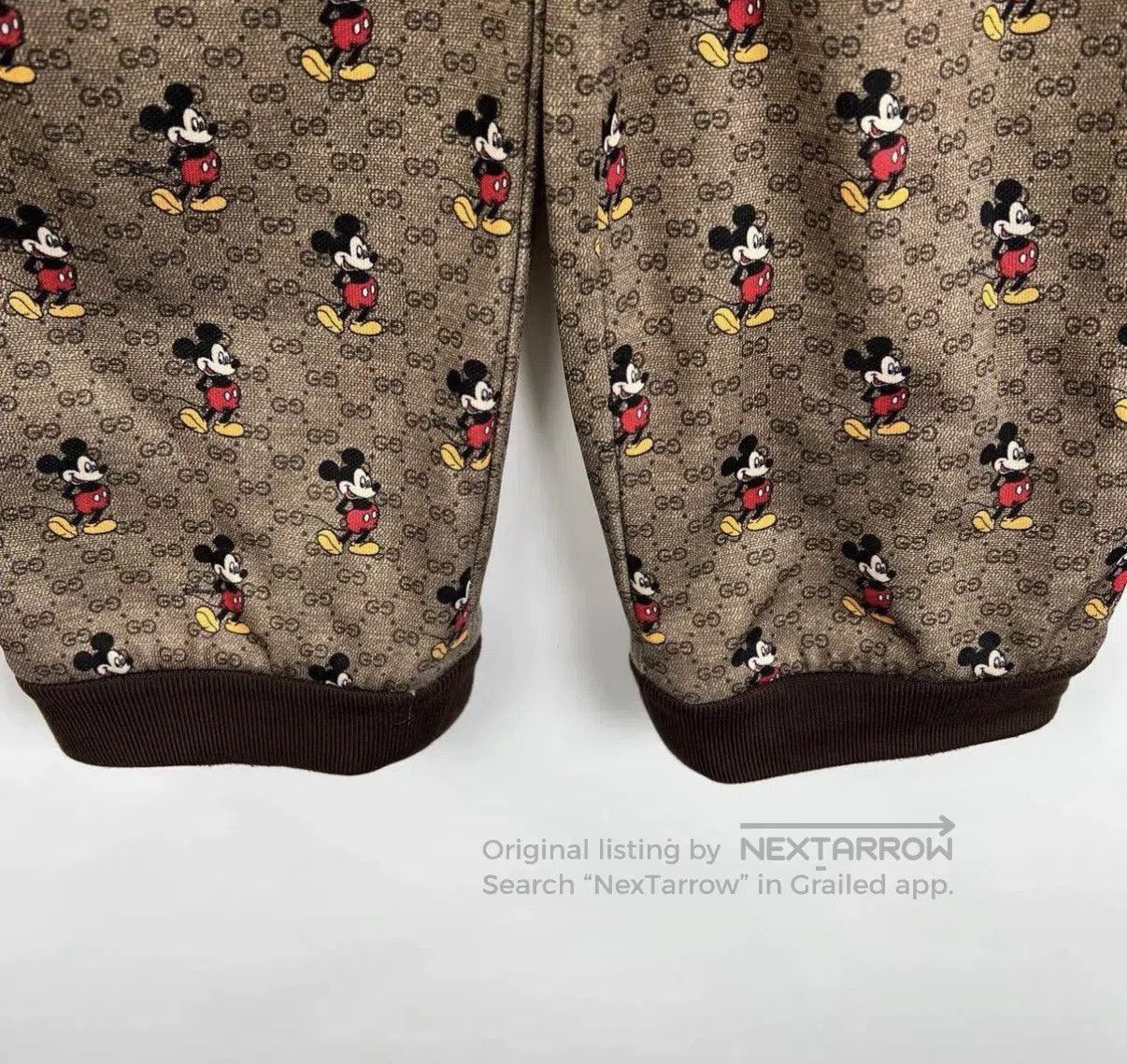Gucci Beige Mickey Print Elastic Waist Jogger Pants Size 32. Size US 32 / EU 48 - 4 Thumbnail