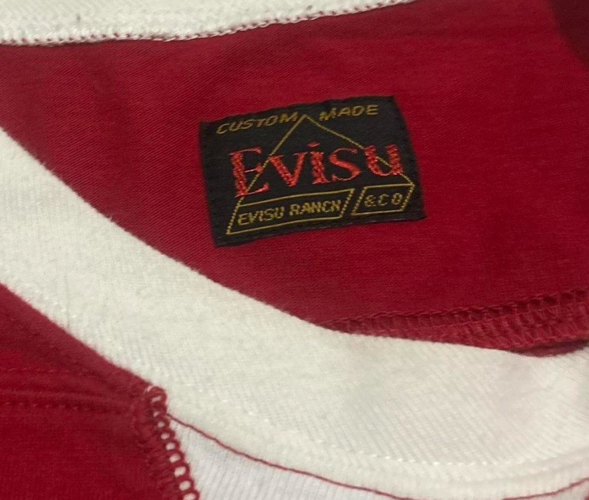 Evisu Authentic Vintage Red Evisu Jersey with Denim Letters Size US L / EU 52-54 / 3 - 4 Thumbnail