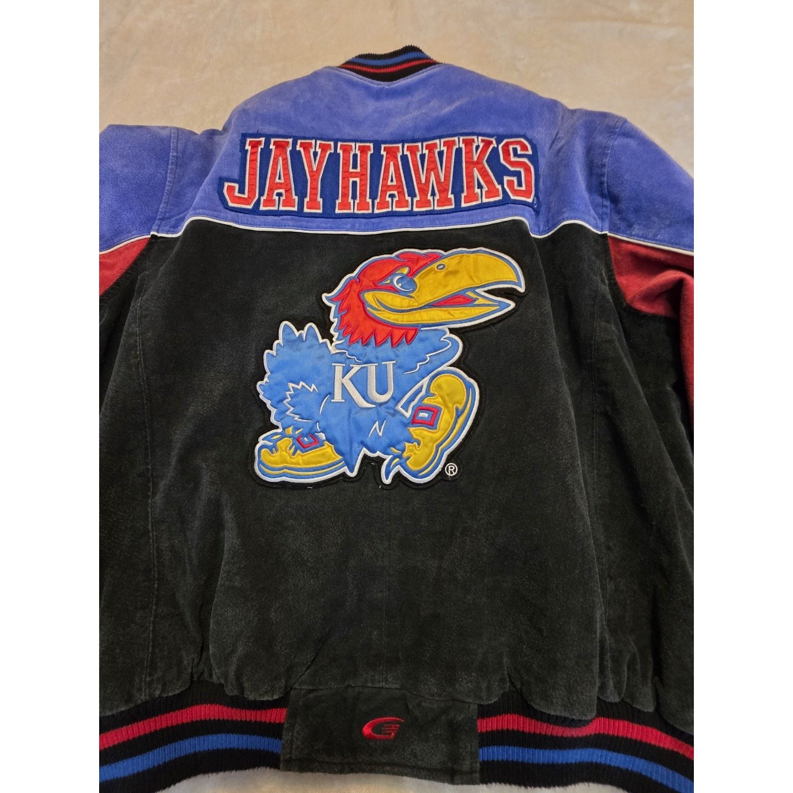 G-III Kansas Jayhawks G-III brand Men's Blk Suede Size Xl Varsity Size US XL / EU 56 / 4 - 2 Thumbnail