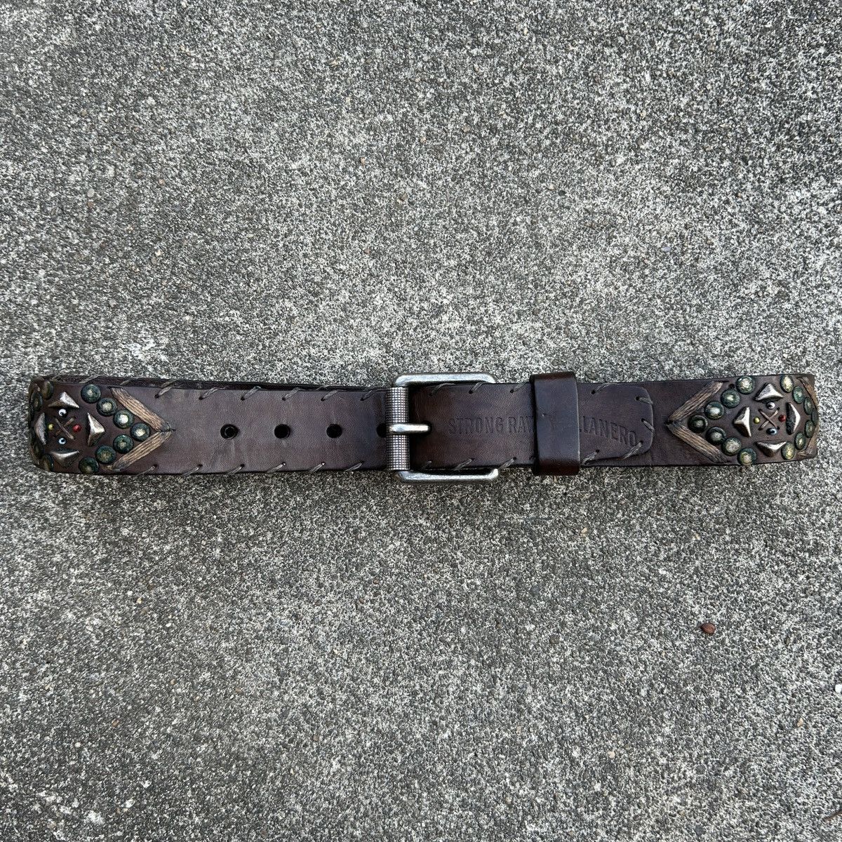 Vintage Vintage studded leather belt (Kapital Style) Size ONE SIZE - 2 Thumbnail