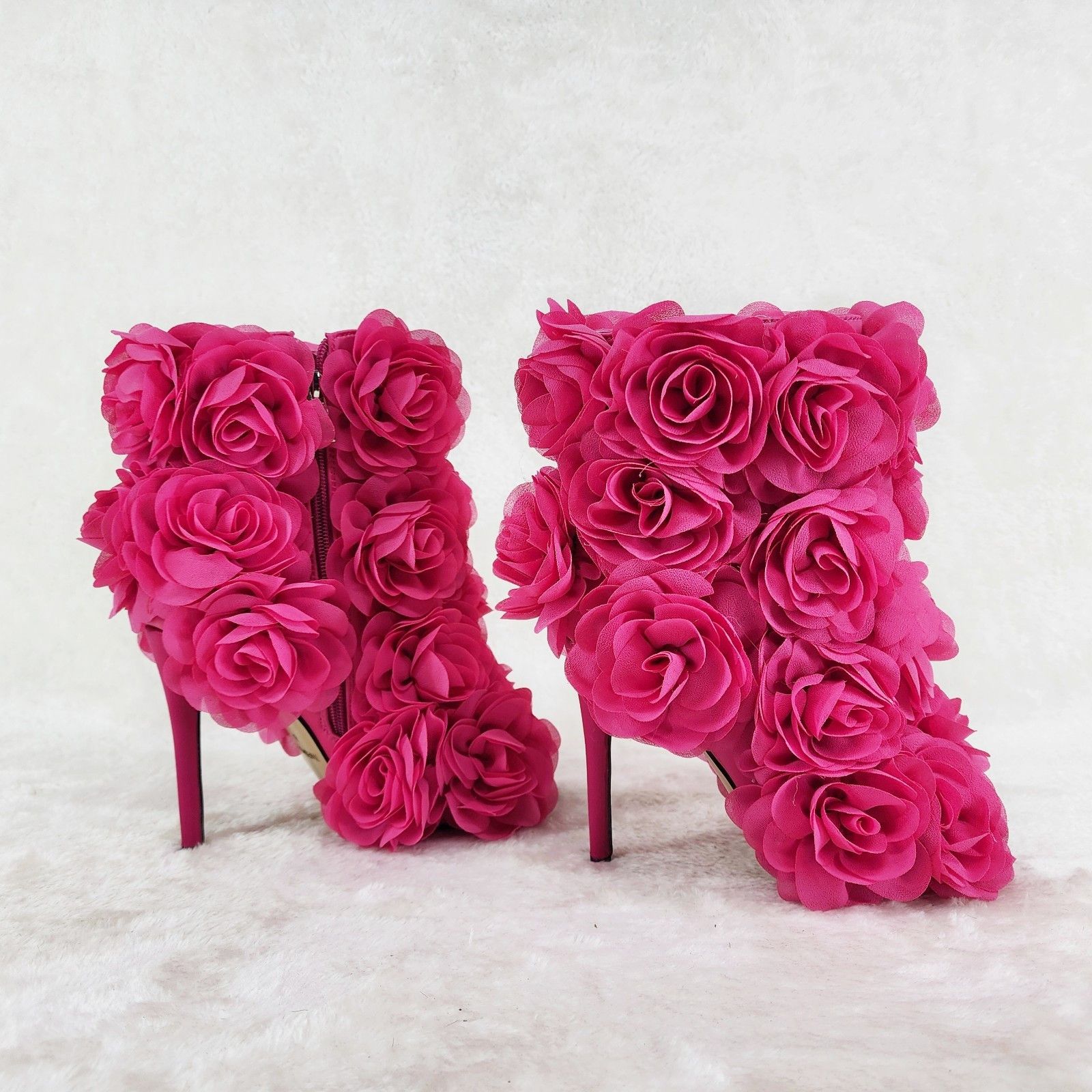 Other Beauty 3D Flowers Floral 4" High Heel Xoanna Elegant Ankle B Size US 6 / IT 36 - 3 Thumbnail