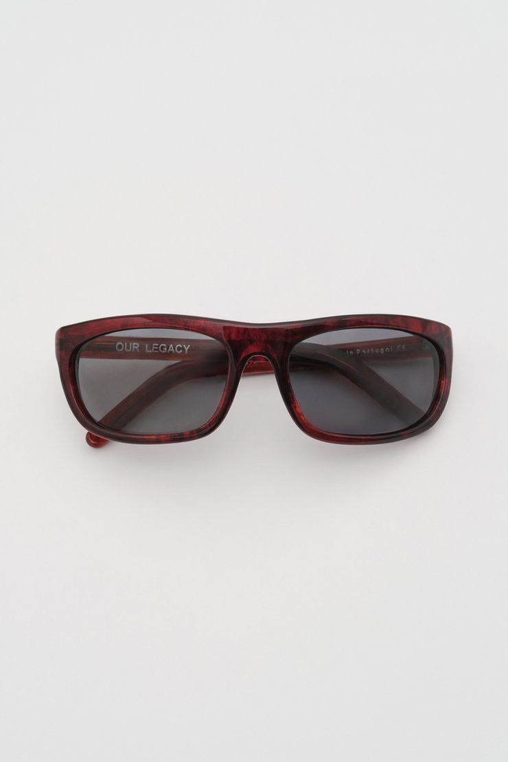 Our Legacy Shelter Sunglasses (Shiny Red Melange) Size ONE SIZE - 2 Thumbnail