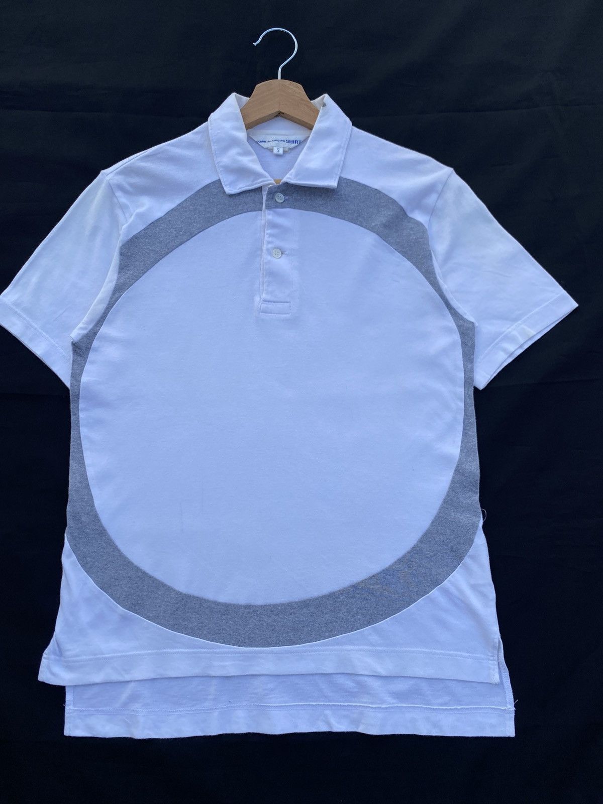 Comme des Garcons Rare Design Comme Des Garcons White Polo Shirt Size US S / EU 44-46 / 1 - 4 Thumbnail
