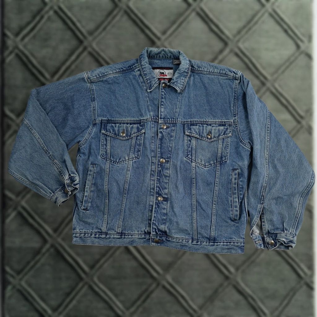 Bugle Boy VINTAGE Bugle Boy Shirt Mens Medium Blue 90s Denim Trucker Jacket 25X26 Measurements Provided in Pictures Size US M / EU 48-50 / 2 - 1 Thumbnail