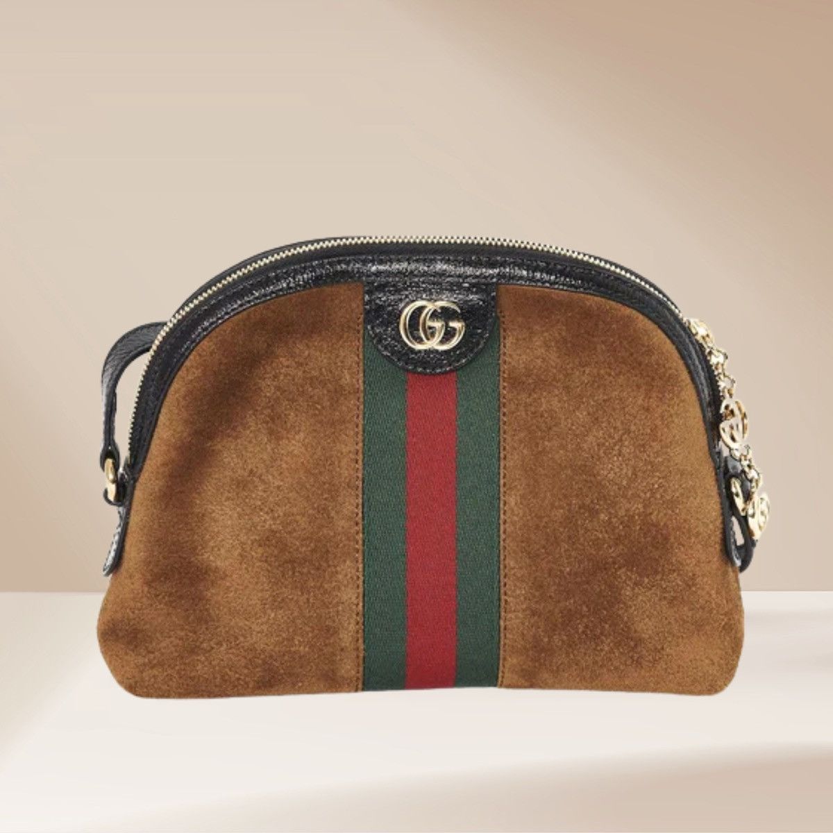 Gucci Ophidia Small Shoulder Bag – Suede with Web Stripe