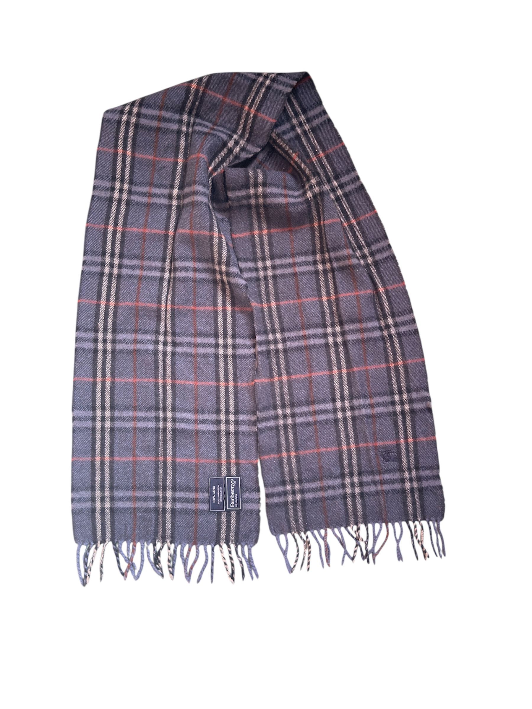 Burberry 🔥 unisex Burberry novacheck blue scarfs wool vintage Size ONE SIZE - 2 Thumbnail
