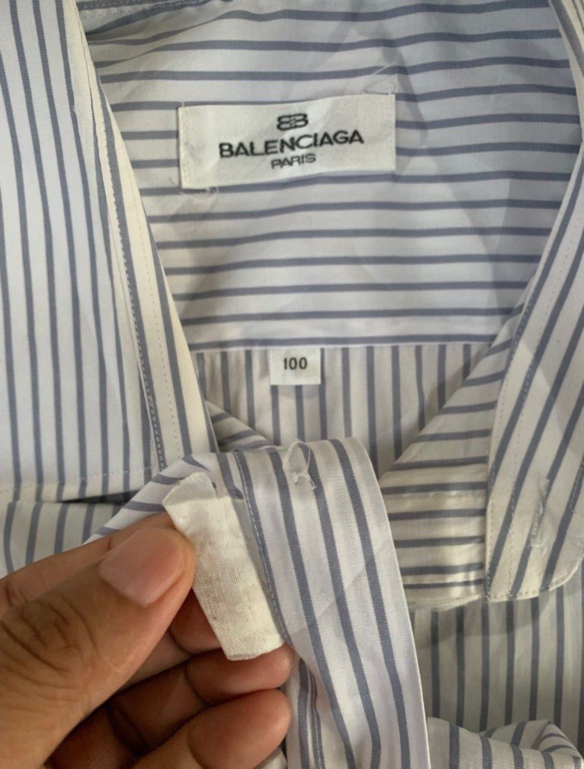 Balenciaga × Designer Balenciaga Stripe Shirt Size US L / EU 52-54 / 3 - 3 Thumbnail