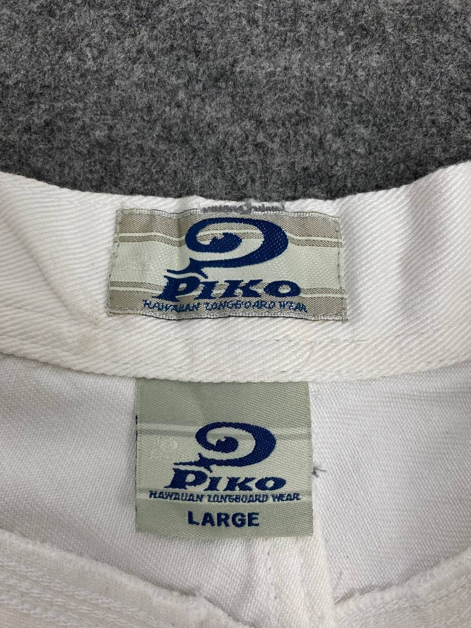 Japanese Brand vintage 90s piko baggy white denim nice design Size US 32 / EU 48 - 14 Thumbnail