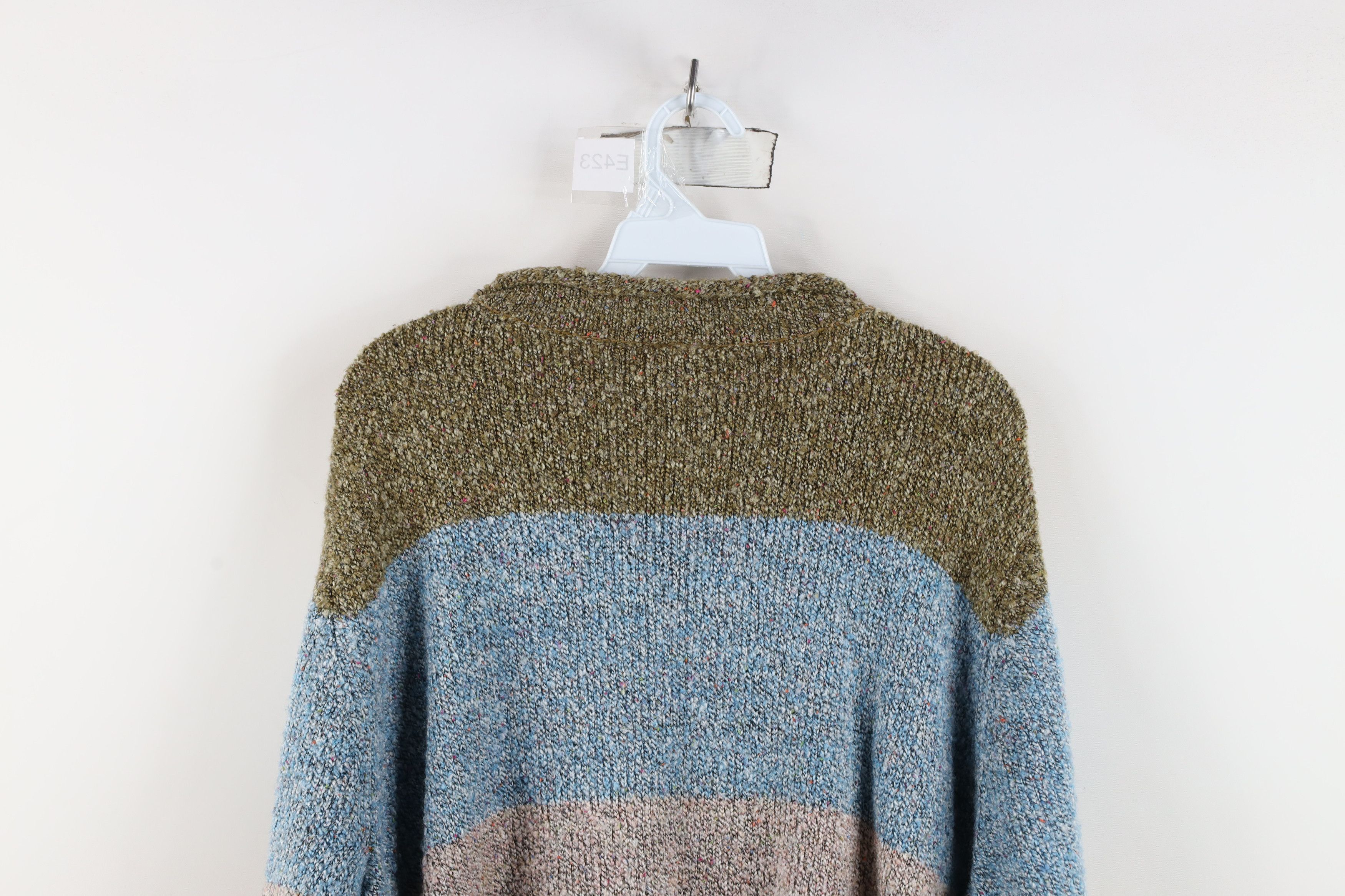 Vintage Vintage 90s Streetwear Blend Marled Knit Checkered Sweater Size 3XL / US 20-22 - 10 Thumbnail