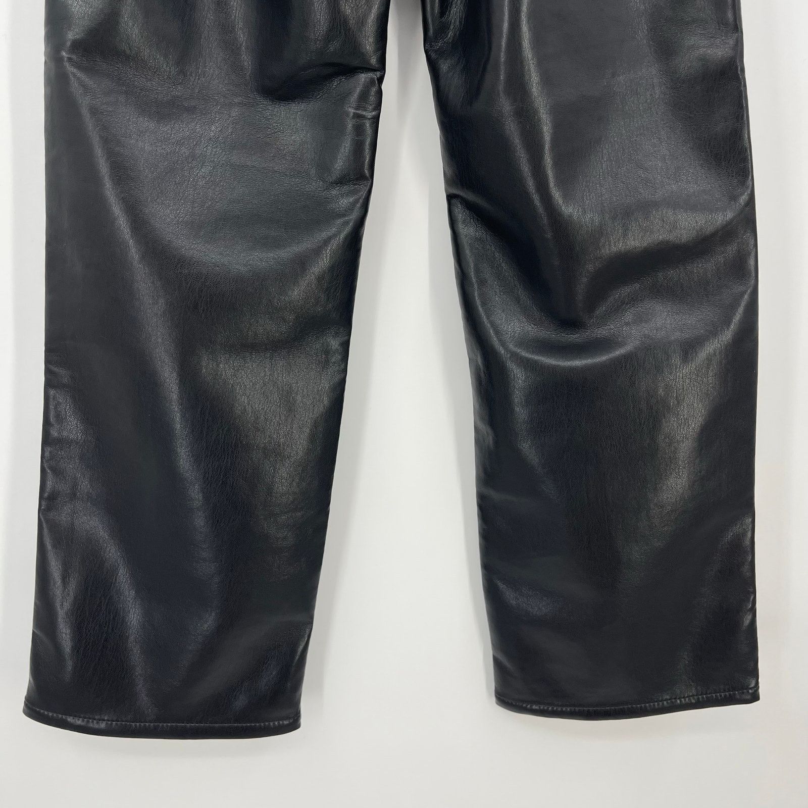 Frame FRAME | NWT Le Jane Crop Black Leather Jeans Noir Size 23 Size 23" - 11 Thumbnail