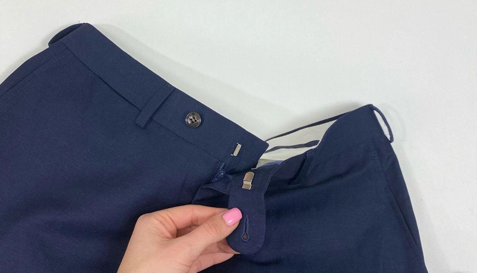 Suitsupply Men Suitsupply Soho Trousers Wool & Linen Blue Size UK/US38 Size 38R - 4 Thumbnail